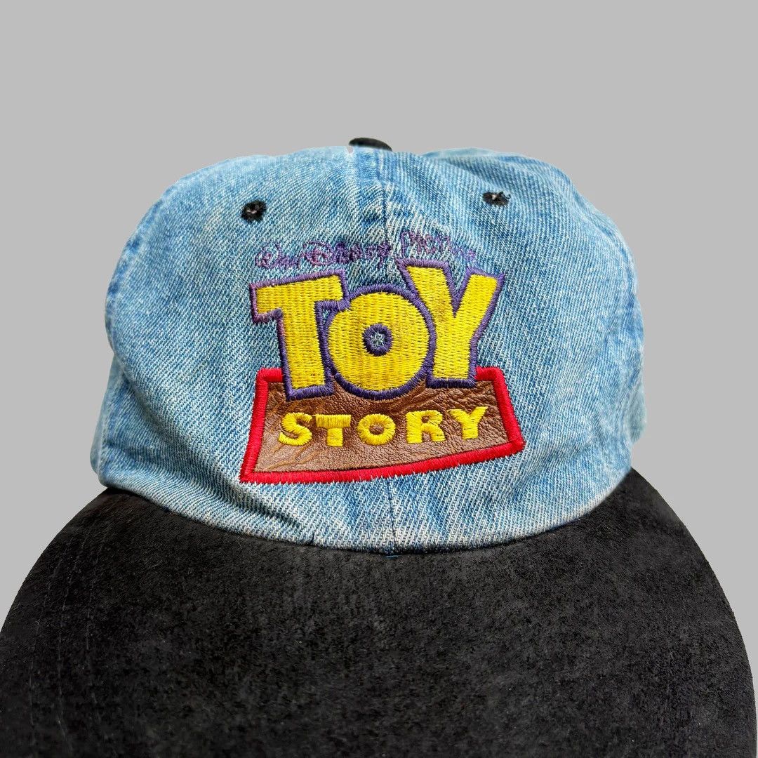 Disney × Vintage Toy Story 1995 90s Vintage Disney Movie Denim Promo Cap Hat Size ONE SIZE - 2 Thumbnail