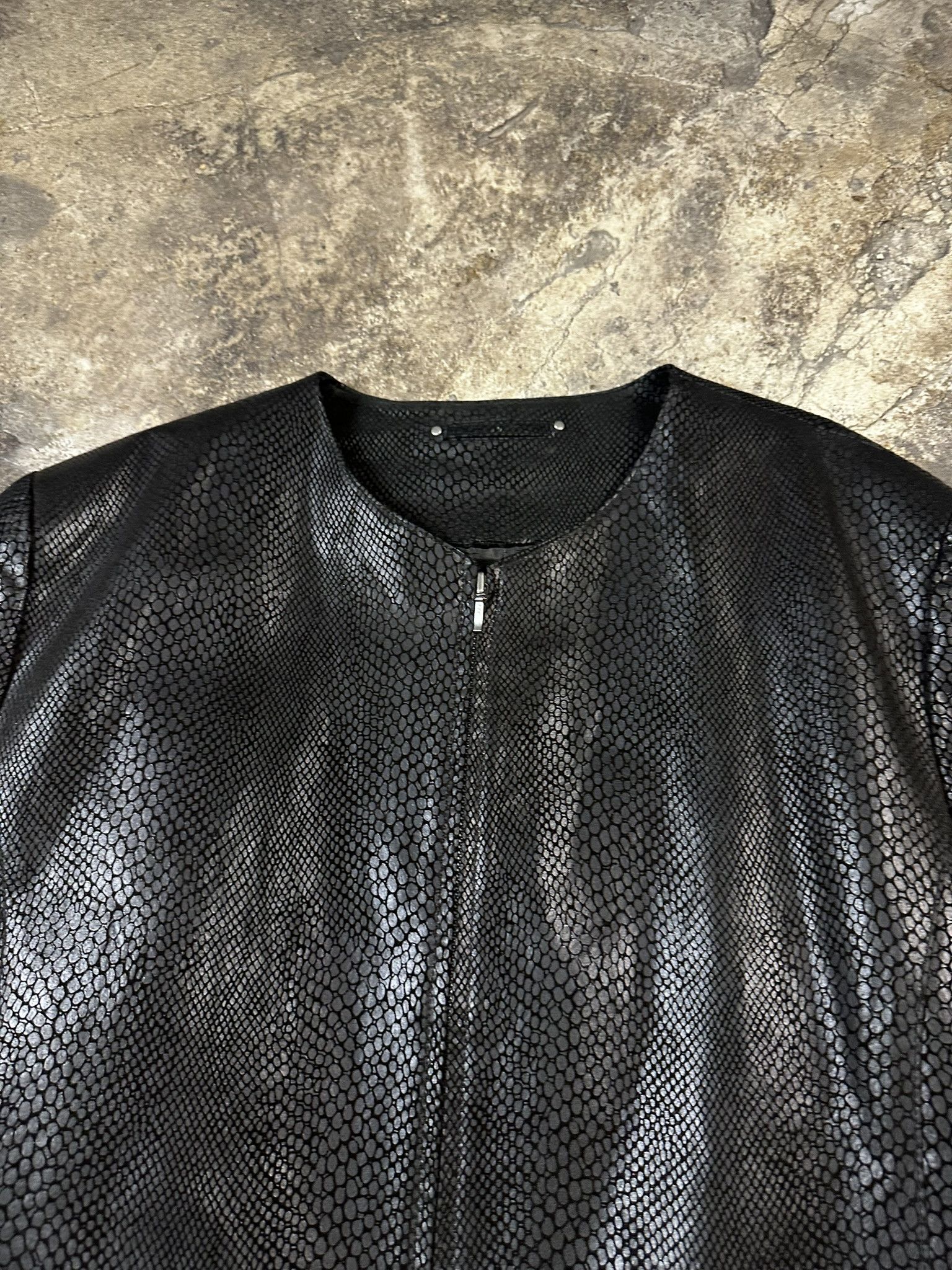 Vintage Vintage Snakeskin Leather Bomber Biker Snake Jacket Size US M / EU 48-50 / 2 - 4 Thumbnail
