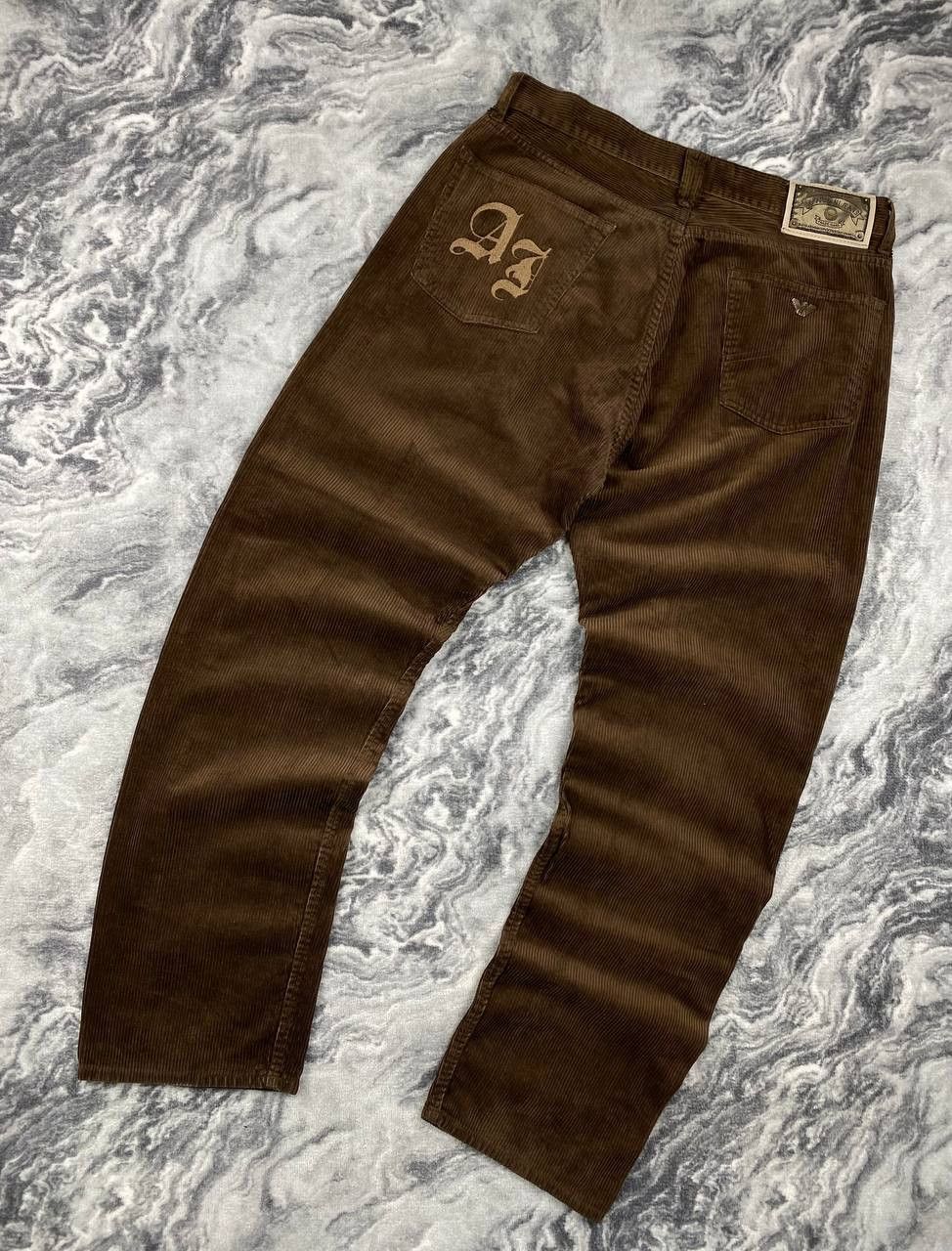 Armani Vintage Armani Jeans Denim Corduroy Pants Big Logo Men Size US 36 / EU 52 - 1 Thumbnail