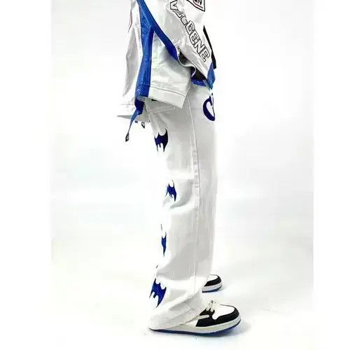 Other High Street Y2K Bat Print Jeans Men Size US 32 / EU 48 - 3 Thumbnail