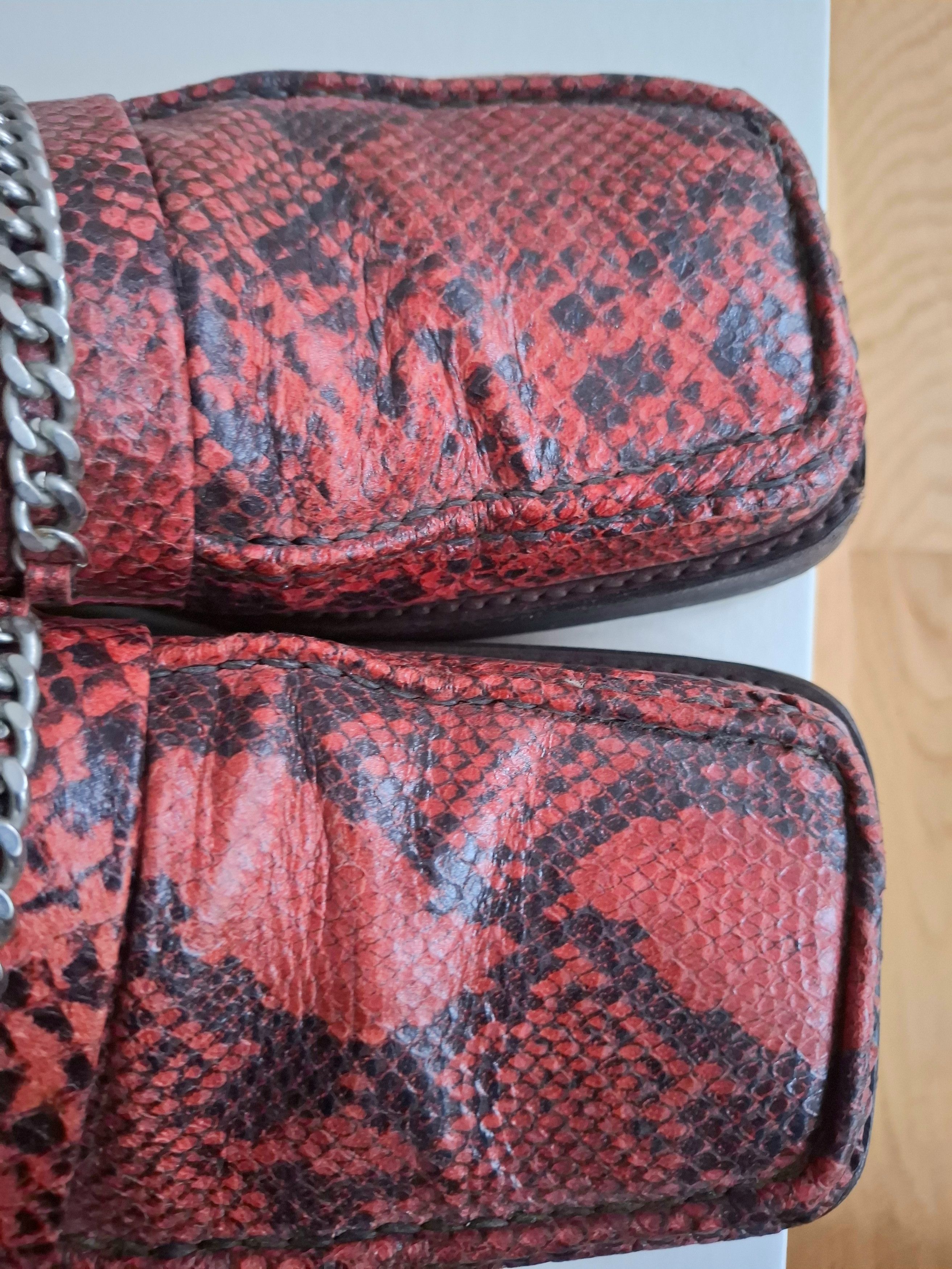 Martine Rose Red leather snake-print mule loafers Size US 9 / EU 42 - 7 Thumbnail