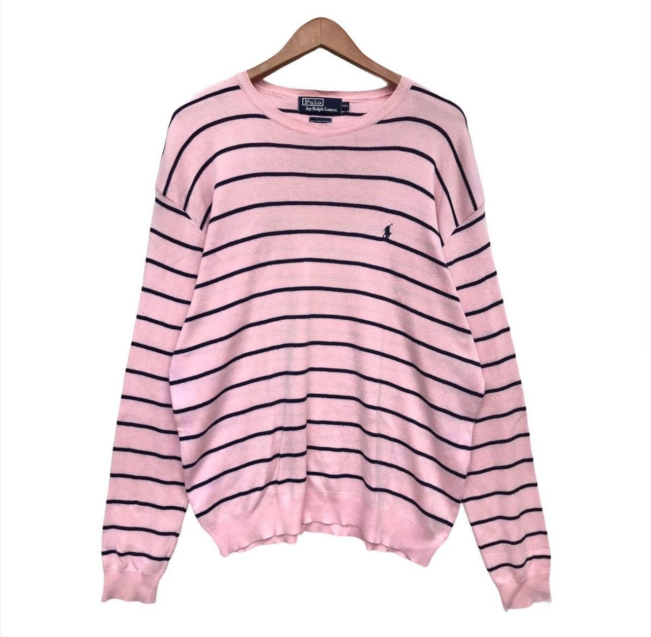 Polo Ralph Lauren × Ralph Lauren Polo Ralph Laurent Small Pony Pink Knitwear Sweater Size US XL / EU 56 / 4 - 1 Thumbnail