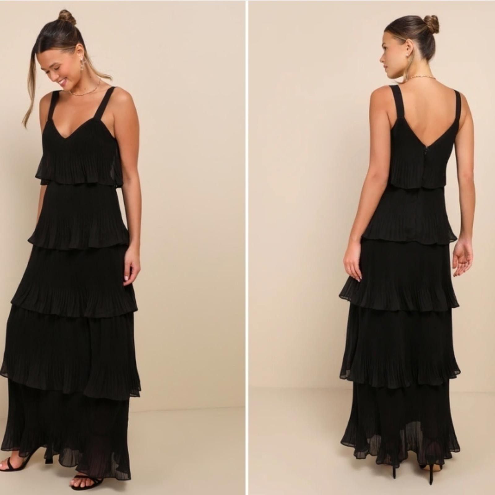 Lulus LULU's Prom Wedding Bridesmaid Tiered Ruffles BohoMaxi Size L / US 10 / IT 46 - 4 Thumbnail