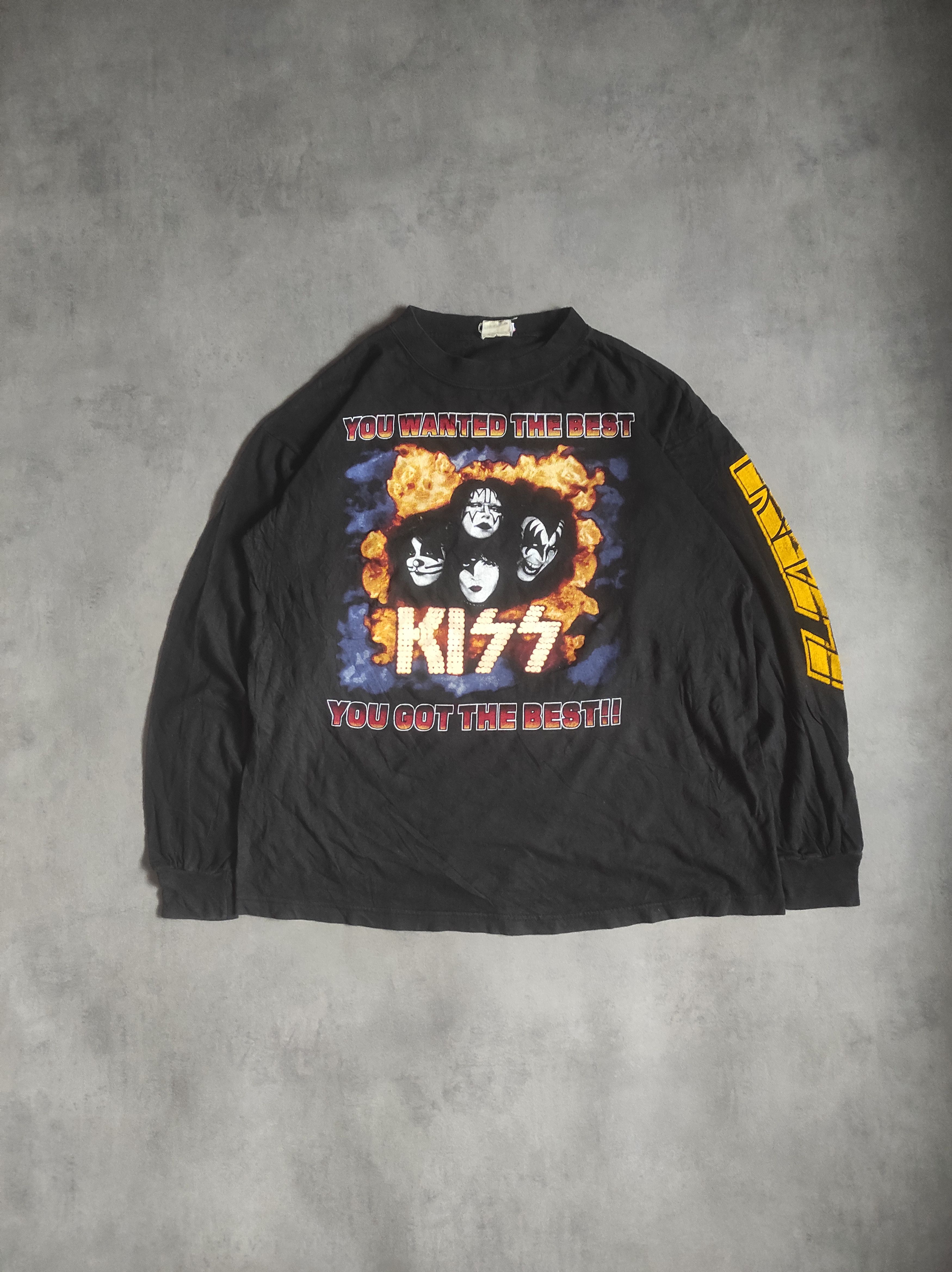Band Tees vintage Kiss You Wanted The Best World 96 Longsleeve Tour Size US XL / EU 56 / 4 - 1 Thumbnail