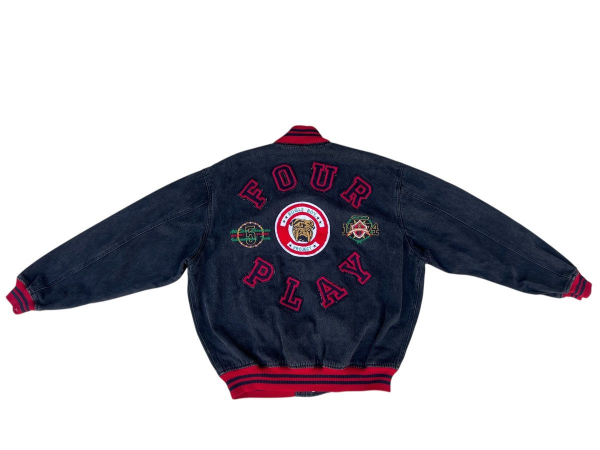 Bugle Boy 80s 90s Bugle Boy Four Play Patina Denim Jacket Bomber Size US XL / EU 56 / 4 - 14 Thumbnail
