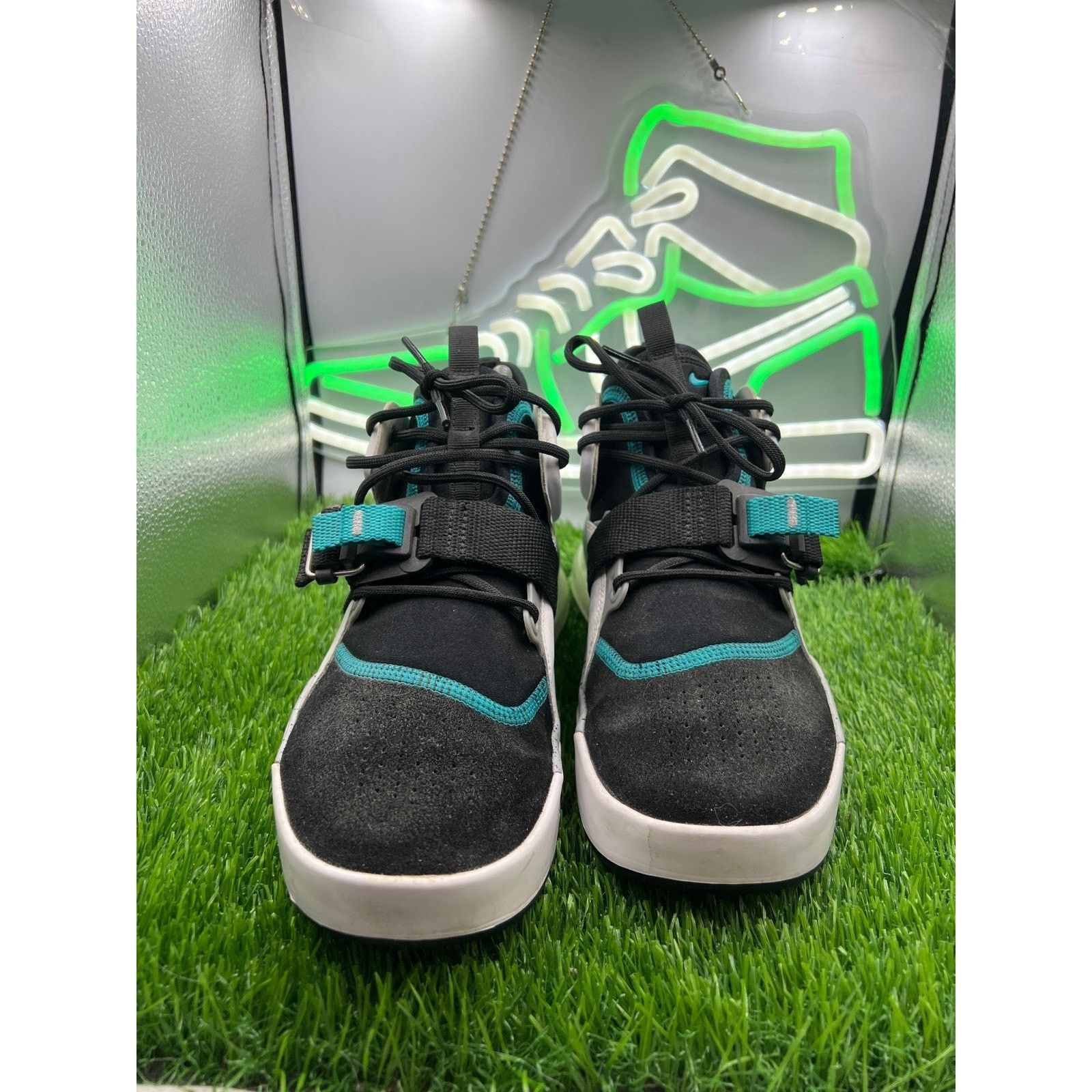 Nike Nike Air Force 270 Black Hyper Jade Silver Mens Size 6.5 Size US 6.5 / EU 39-40 - 2 Thumbnail