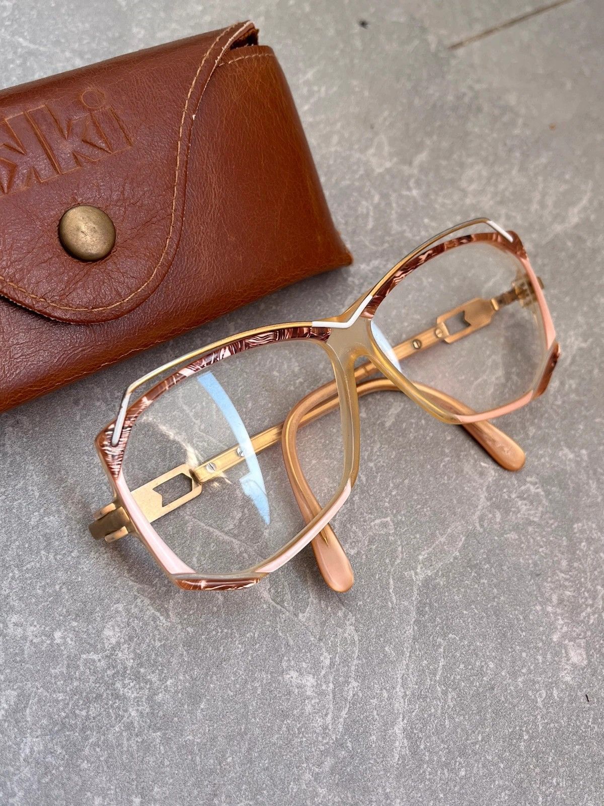 Cazal Cazal Vintage 1990s Eyeglass Glass Lens Gold Plastic Size ONE SIZE - 1 Thumbnail