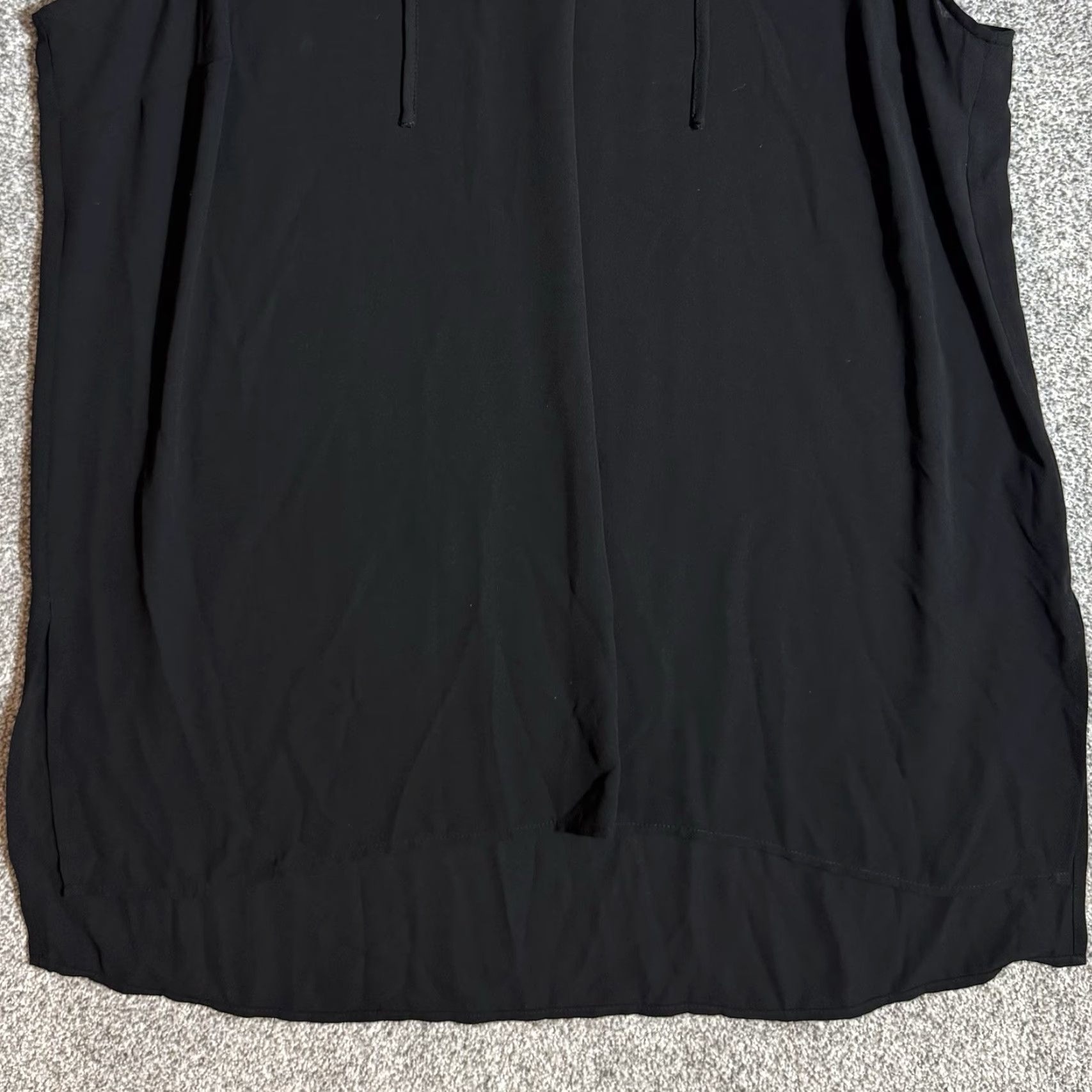 Vintage Devoted Tunic Top Womens 1X Plus Lace Up Grommet Sheer Gothic Grunge High Low Streetwear Tank, Black, Polyester, 100% Size XL / US 12-14 / IT 48-50 - 4 Thumbnail