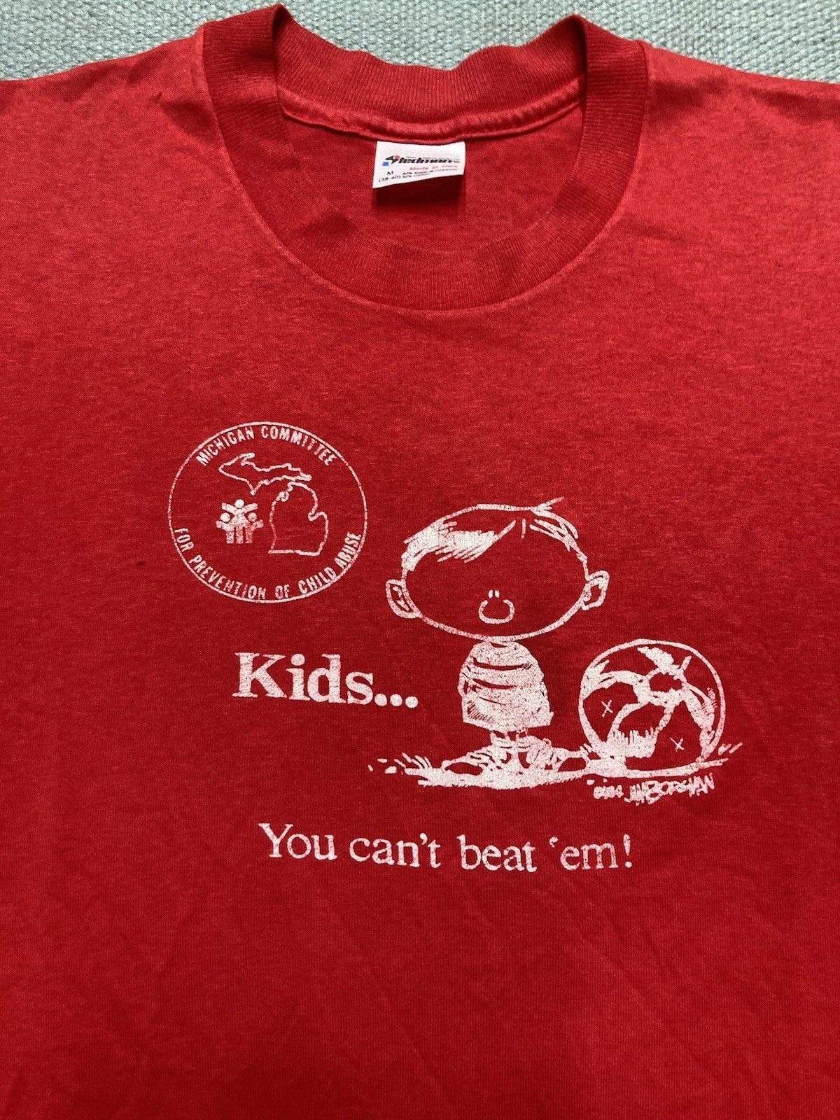 Vintage t shirt kids can’t beat em Michigan child abuse prevention M Size US M / EU 48-50 / 2 - 3 Thumbnail