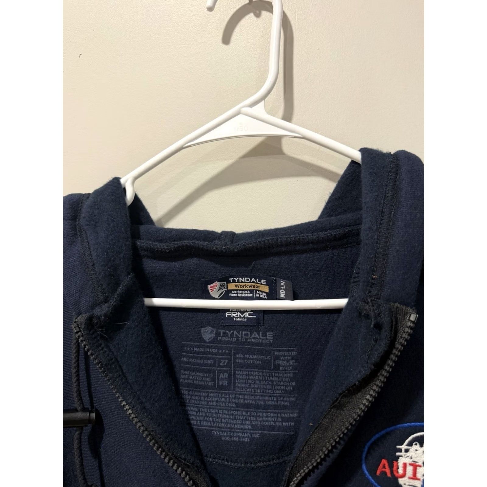 Vintage Tyndale Hoodie Mens M Navy Flame Resistant FR Full Zip F720T Arc 21 USA Shirt Size US M / EU 48-50 / 2 - 4 Thumbnail