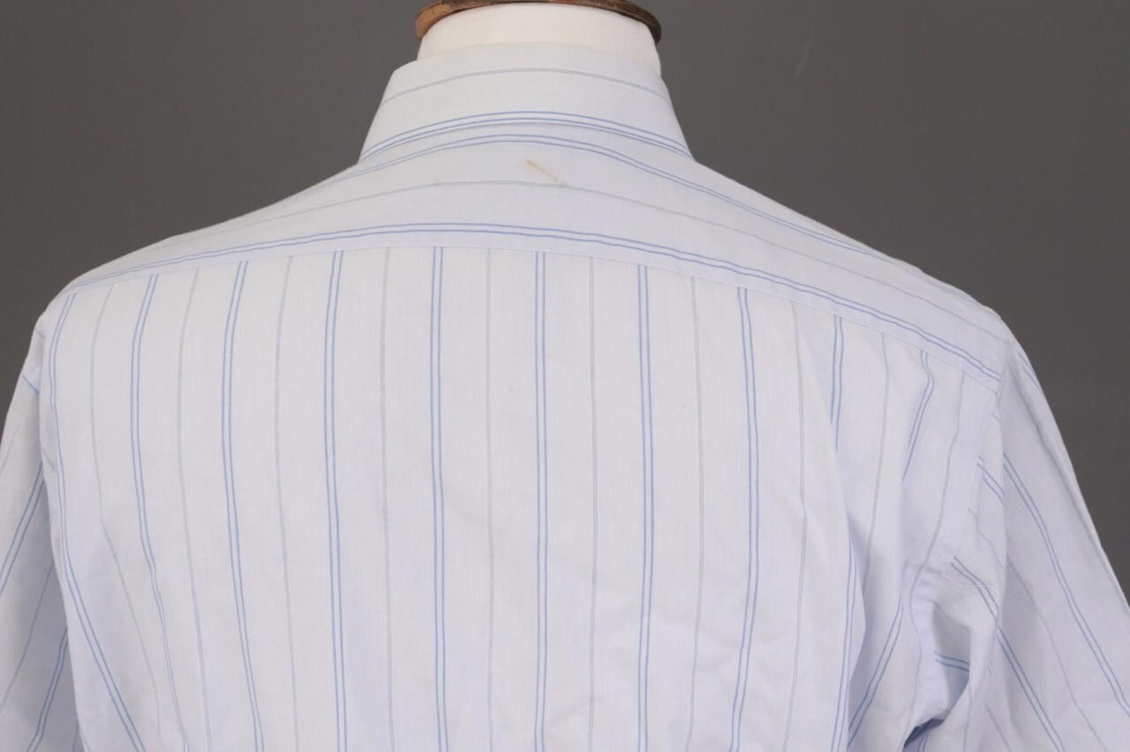 Christian Dior Monsieur Vintage Christian Dior Blue Stripe Dress Shirt Size 41 / 16 Size US M / EU 48-50 / 2 - 8 Thumbnail