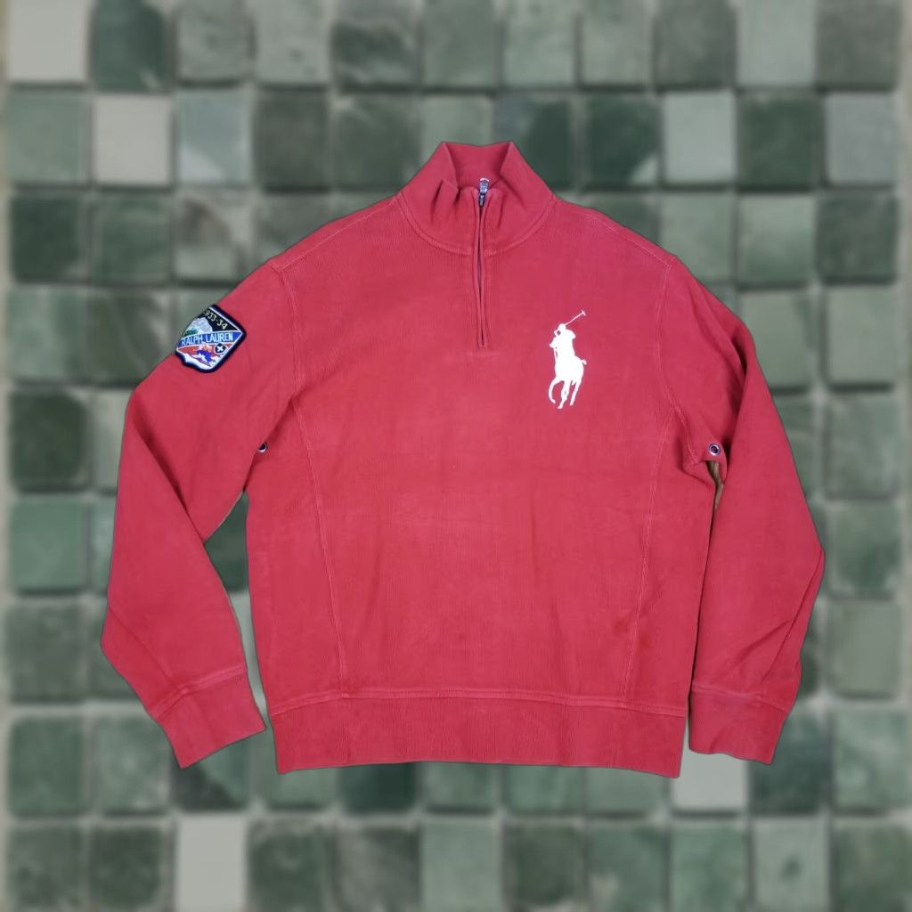 Ralph Lauren VINTAGE Ralph Lauren POLO Ski Red HALF ZIP Sweatshirt SZ MEDIUM Shirt Mens Extra Long Enduring Fit Size US L / EU 52-54 / 3 - 1 Thumbnail