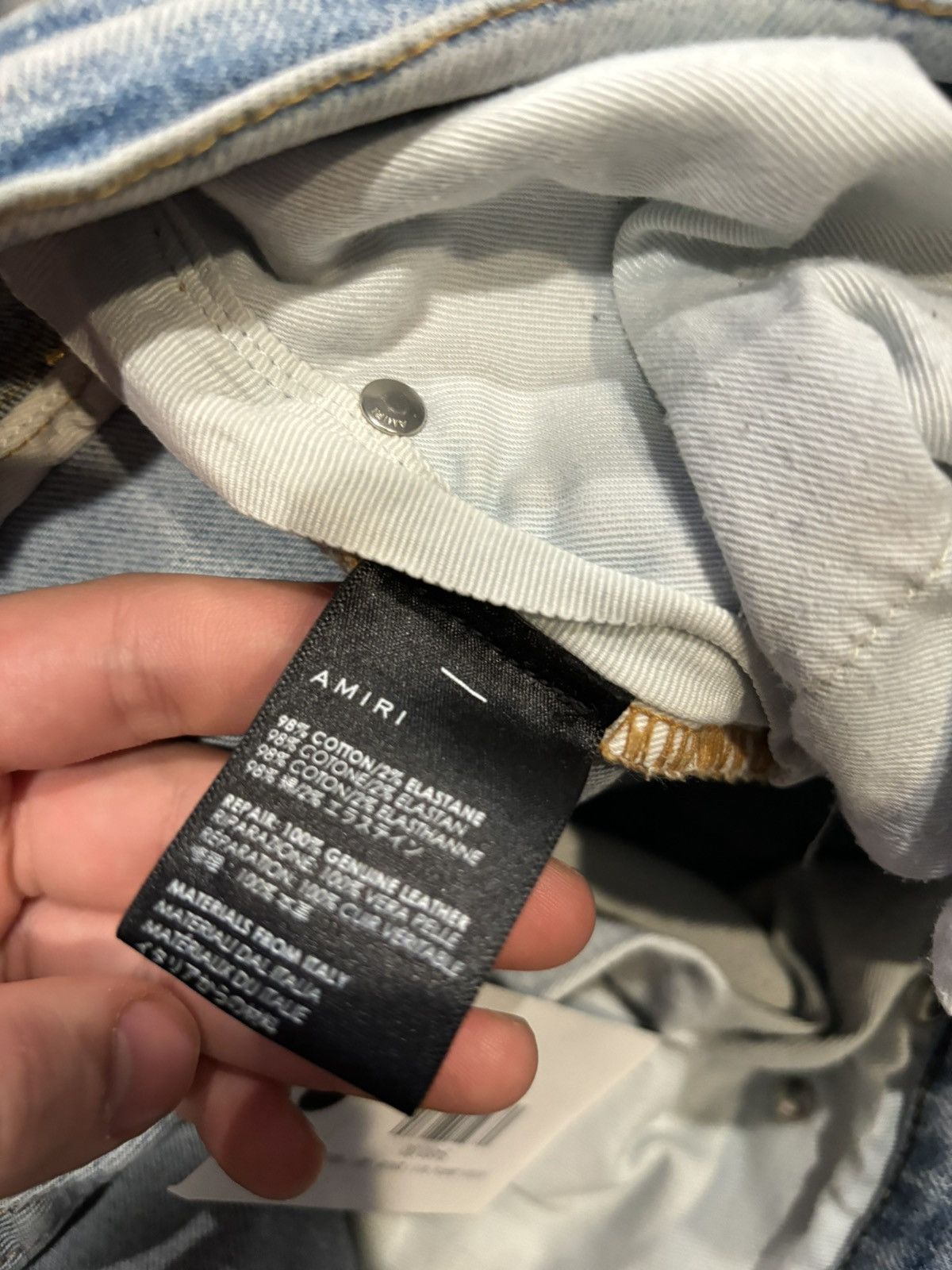 Amiri Amiri MX1 Blue tan patches size 33 Size US 33 - 4 Thumbnail