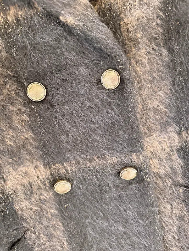 Brunello Cucinelli Brunello Cucinelli Alpaca wool mixed grey checkered coat Size XS / US 0-2 / IT 36-38 - 4 Thumbnail