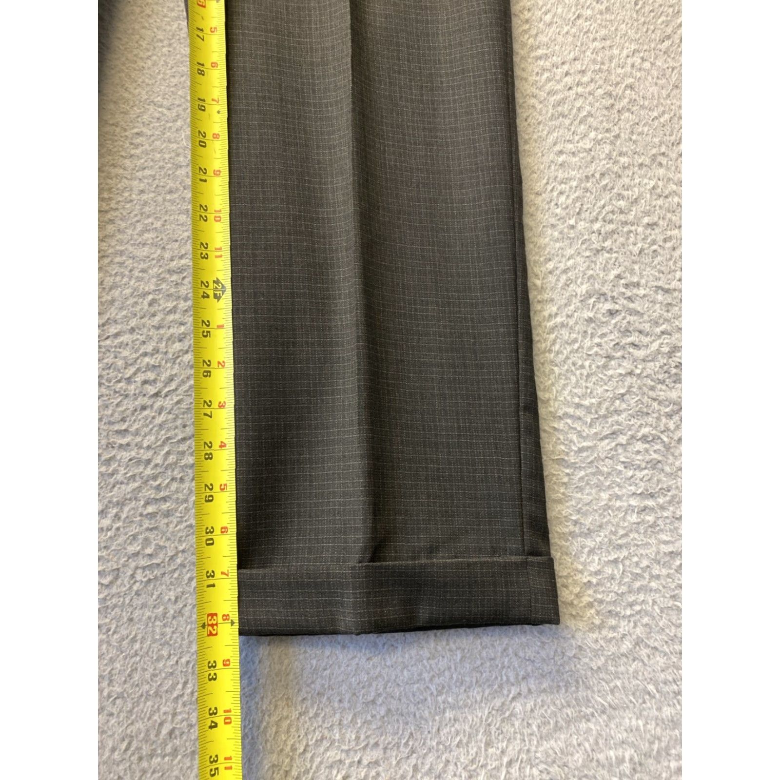 Berle Berle Dress Pants Mens 34 Dark Gray Brown Like Flat Front Slim/Regular Straight Leg City Preppy USA Pants Size US 34 / EU 50 - 4 Thumbnail
