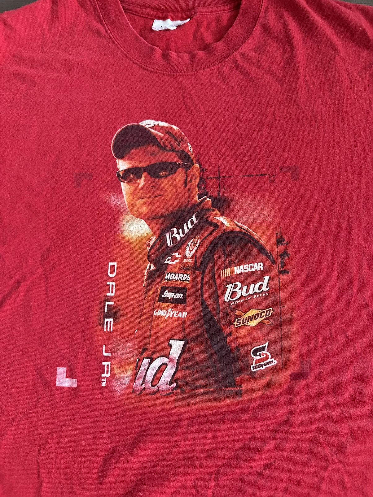 NASCAR Vintage Y2K Dale Earnhardt Jr Budweiser NASCAR Racing Tee Size US L / EU 52-54 / 3 - 4 Thumbnail