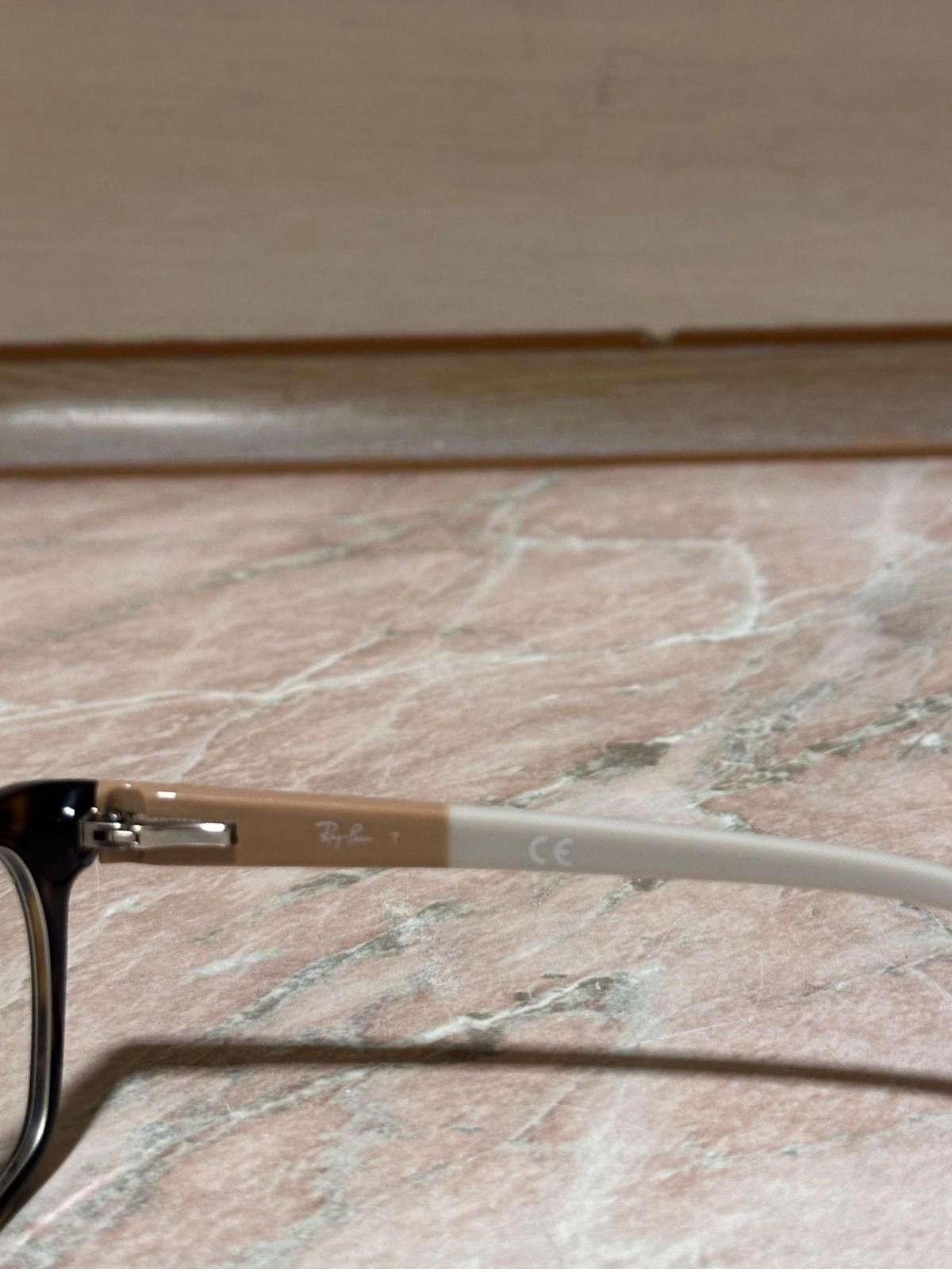 RayBan RayBan RB5298 5549 Rectangle Havana Cream Eyeglasses Glasses Size ONE SIZE - 8 Thumbnail