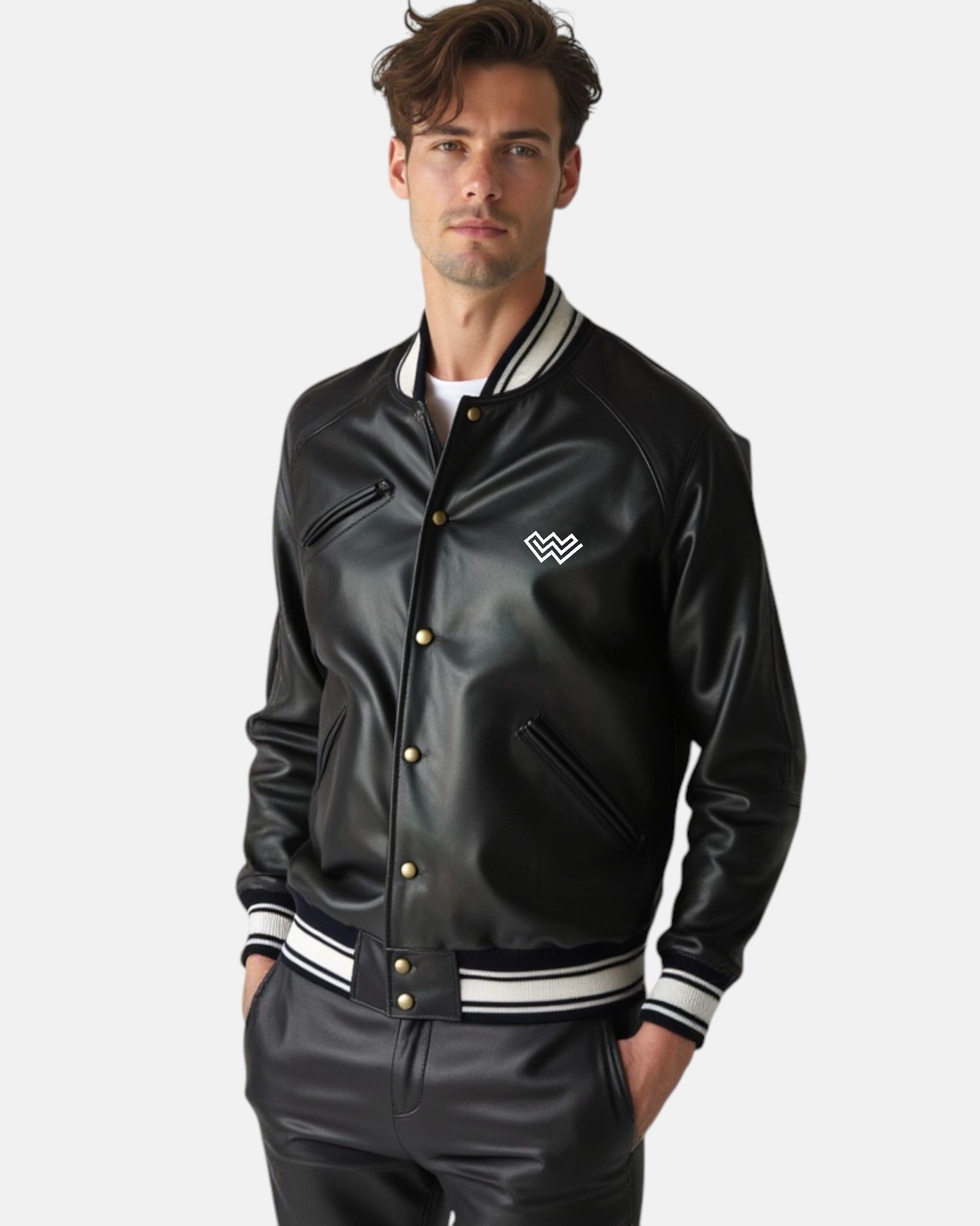 Vintage Wleti Zeus Black Vegan Leather Jacket Size US M / EU 48-50 / 2 - 3 Thumbnail