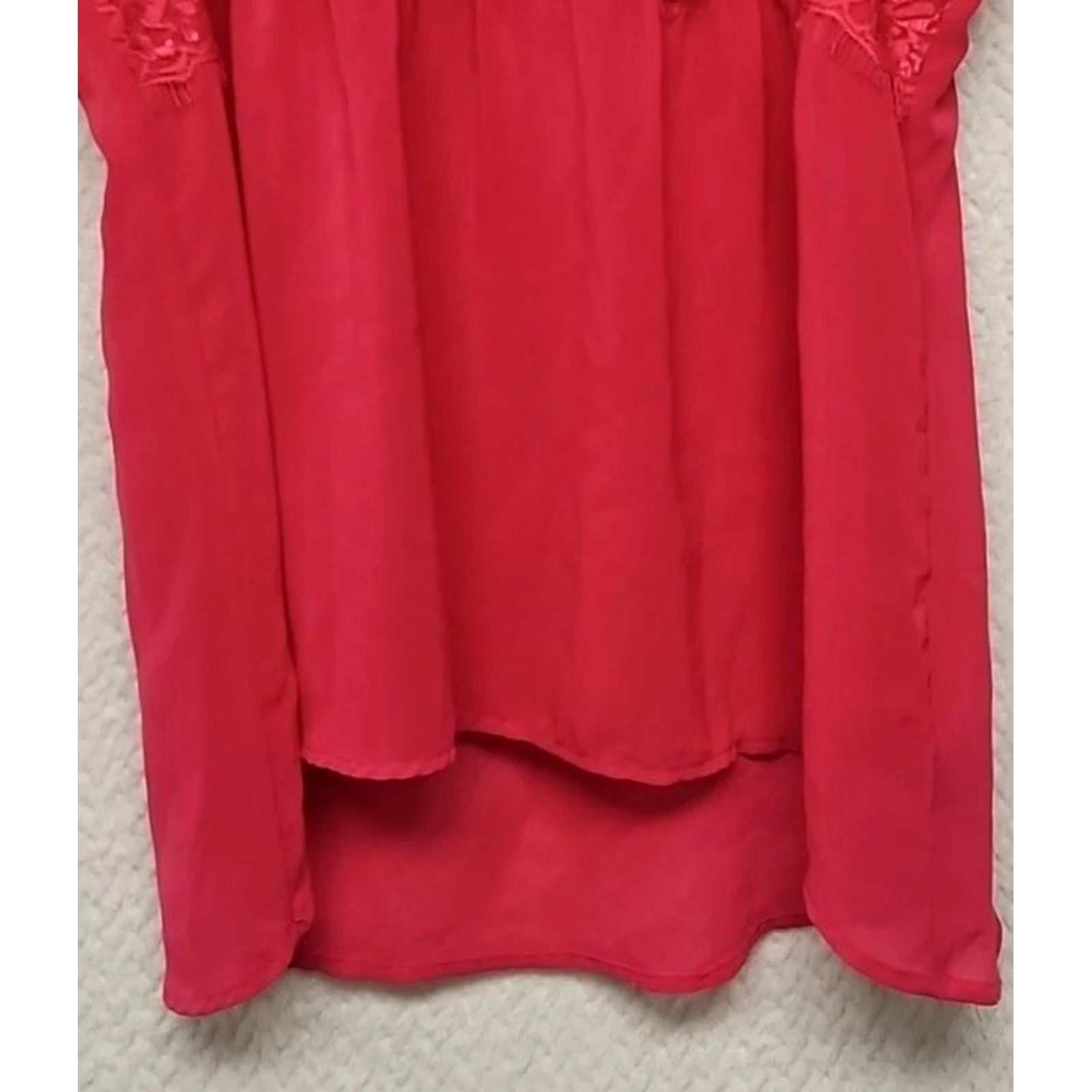 Nicole Miller Nicole Miller Blouse Shirt Women M Pink Lace Chiffon Sleeveless High Crew Camisole Feminine FlowY Body Size M / US 6-8 / IT 42-44 - 3 Thumbnail