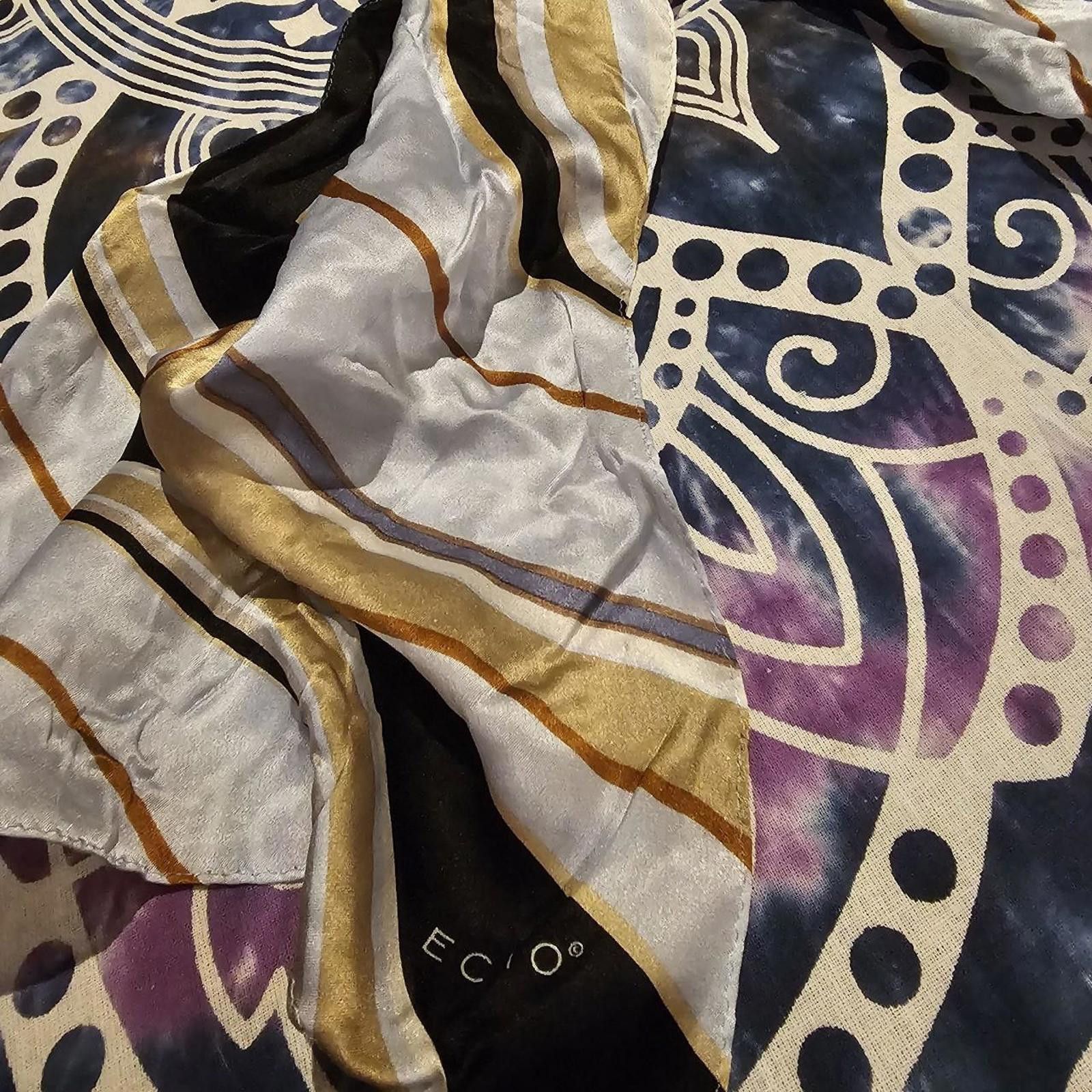 Ecko Unltd. Echo Women's Black and Gold Vintage Scarf Size ONE SIZE - 5 Thumbnail