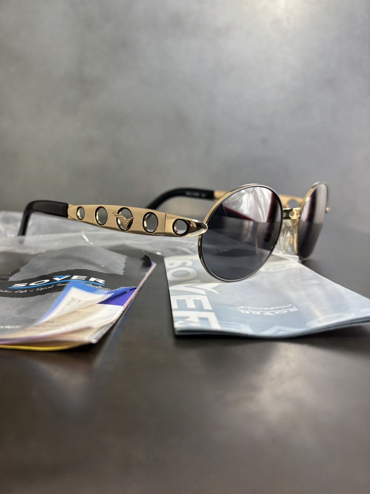 Designer NOS 1990s Sunglasses Metal JPG Diesel Sover Italy Deadstock Size ONE SIZE - 5 Thumbnail