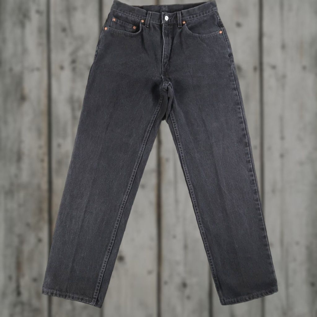 Levi's VINTAGE Levi's 550 Jeans Men 34x32 Black Relaxed Fit Denim 5-Pocket USA Made 90s 550 Theme Mens Size US 34 / EU 50 - 1 Thumbnail