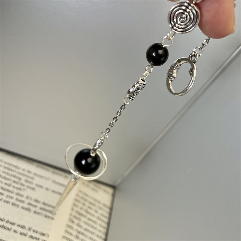 Other Black Orb Divination Pendulum Silver Tone Spike Size ONE SIZE - 7 Thumbnail