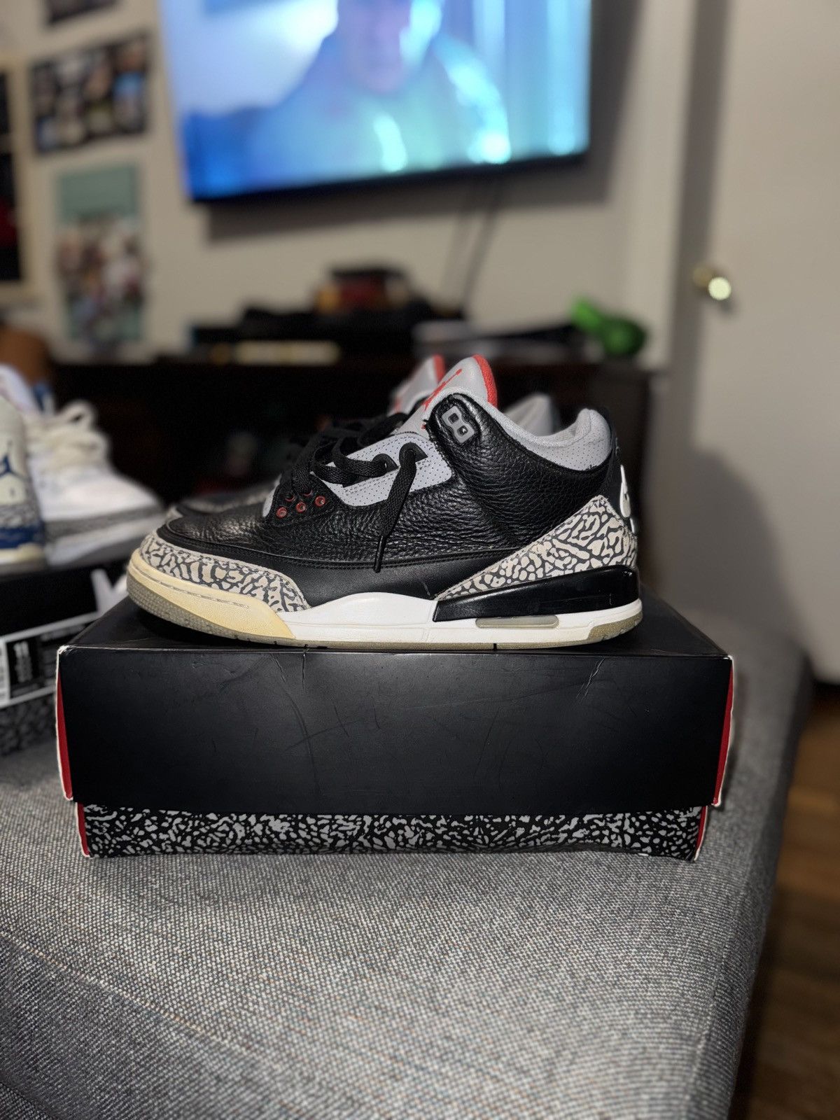 Jordan Brand Jordan 3 black cement Size US 11 / EU 44 - 2 Thumbnail