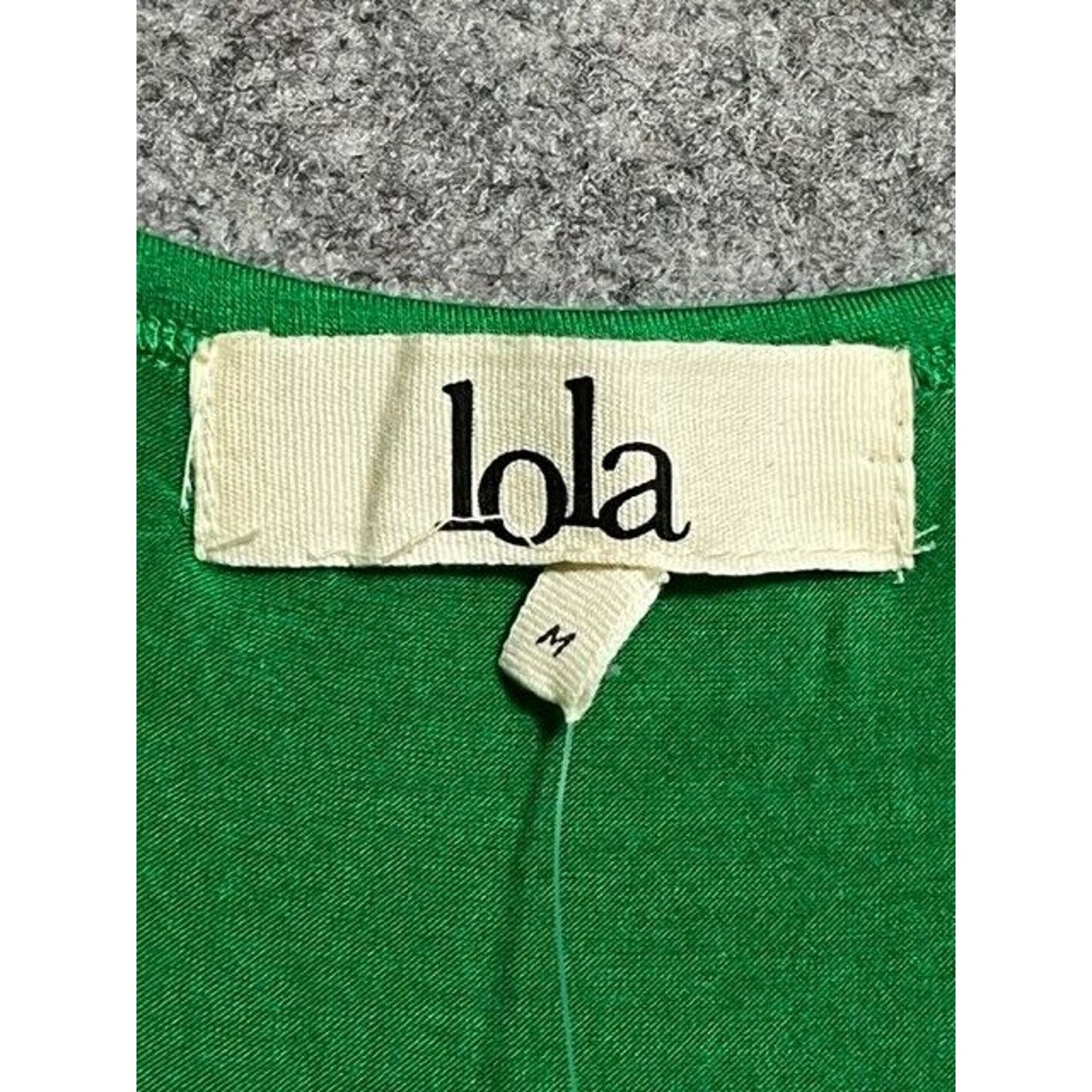Other Lola Dress M Bodycon Mini Rayon Drape Neck Green Black Size M / US 6-8 / IT 42-44 - 4 Thumbnail