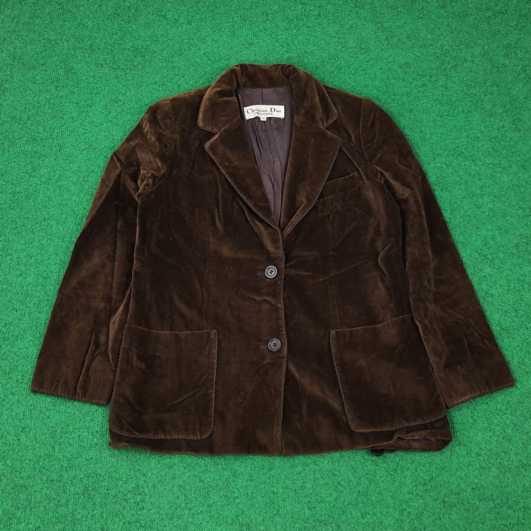 Christian Dior Monsieur × Designer × Vintage Vintage Christian Dior Velvet Custom Logo Blazer C234N3 Size US XS / EU 42 / 0 - 3 Thumbnail