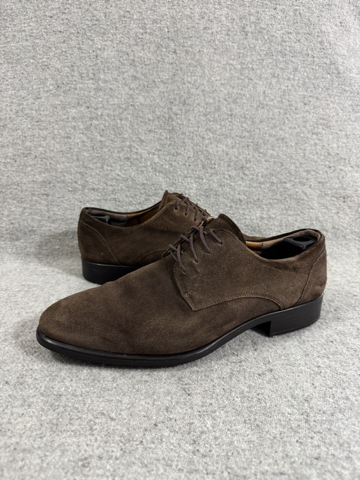 ECCO Men’s Brown Leather sz 11.5 Apron Toe Lace-Up Dress Shoes Mens Ecco Lace Up Dress Shoes Brown SZ 42 EXTRA WIDTH main image 3
