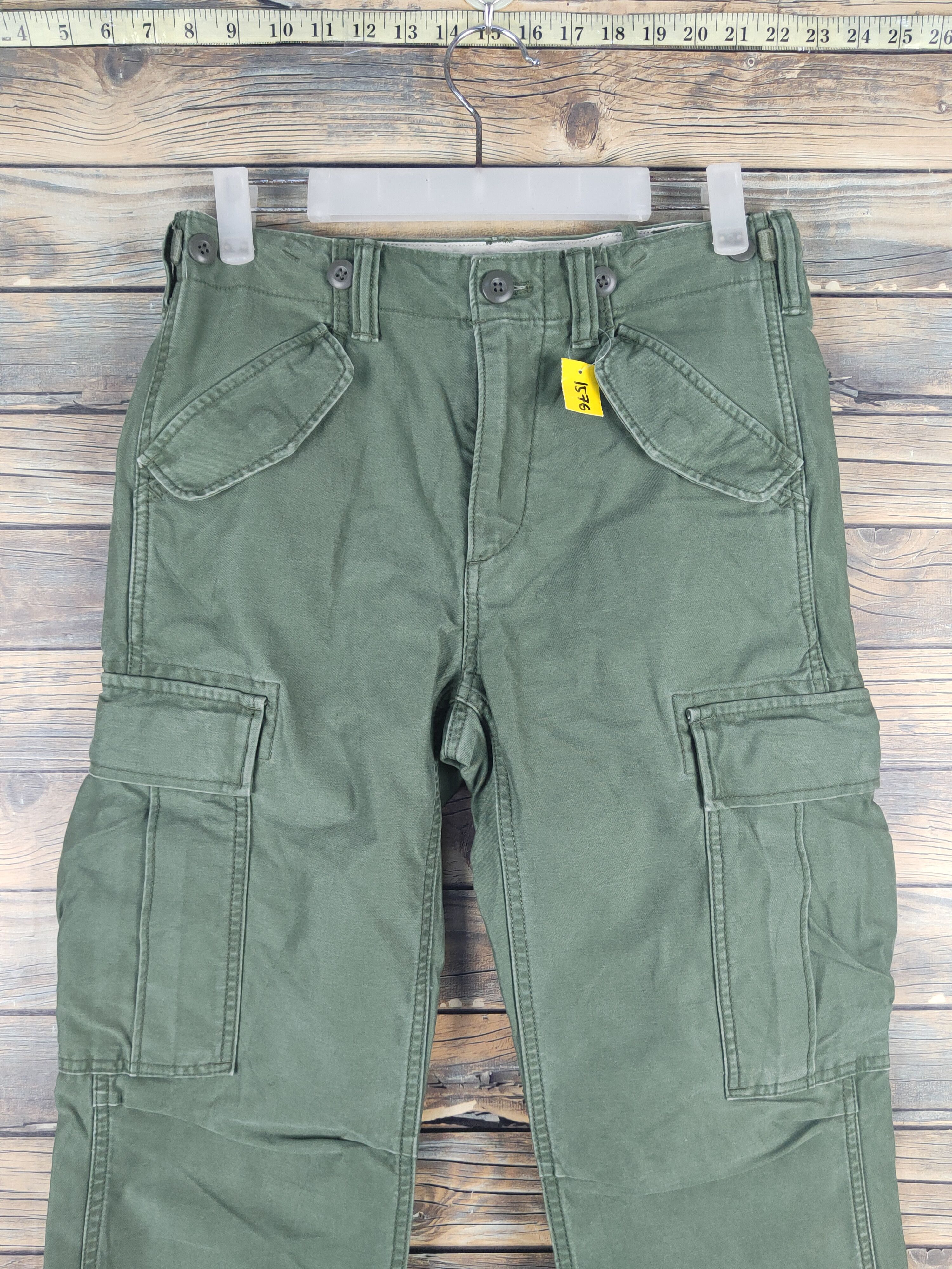 Japanese Brand DL Gap Green Multipocket Tactical Cargo Pants #1576 Size US 29 - 2 Thumbnail