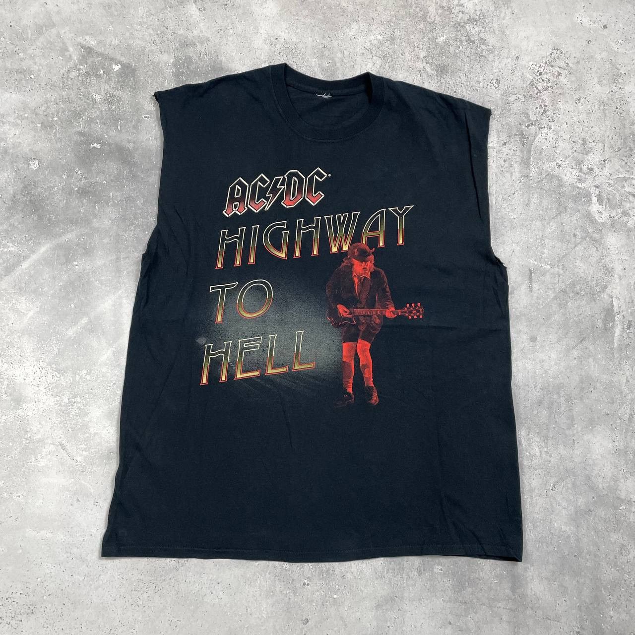 AC/DC Vintage 2000s ACDC Highway To Hell Sleeveless T Shirt Faded Size US XL / EU 56 / 4 - 1 Thumbnail