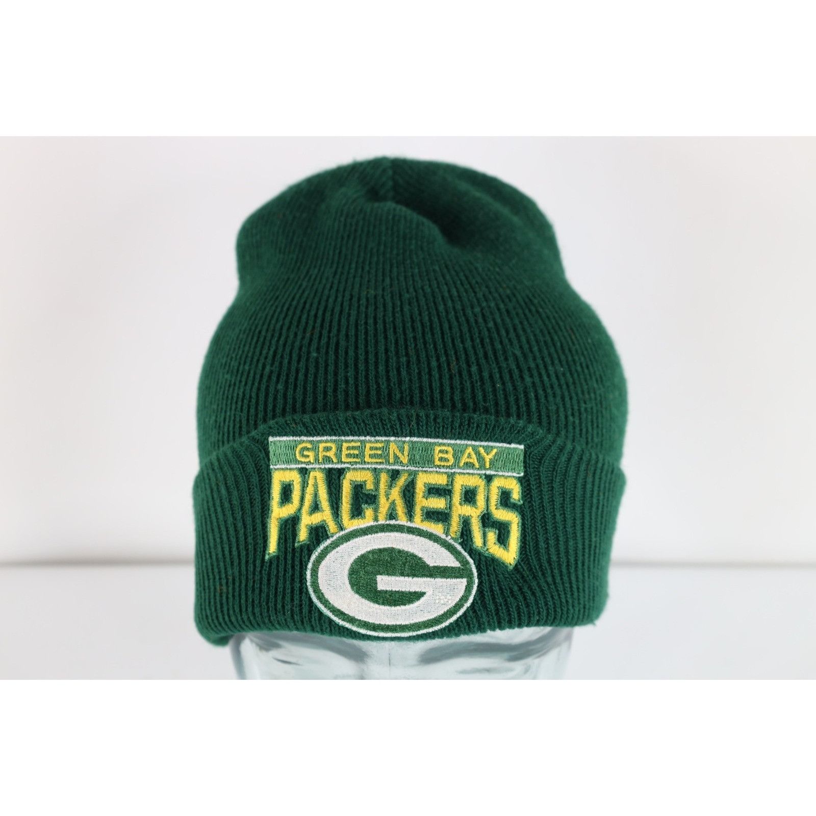 Vintage Vintage 90s Spell Out Green Bay Packers Football Beanie Hat Size ONE SIZE - 1 Thumbnail