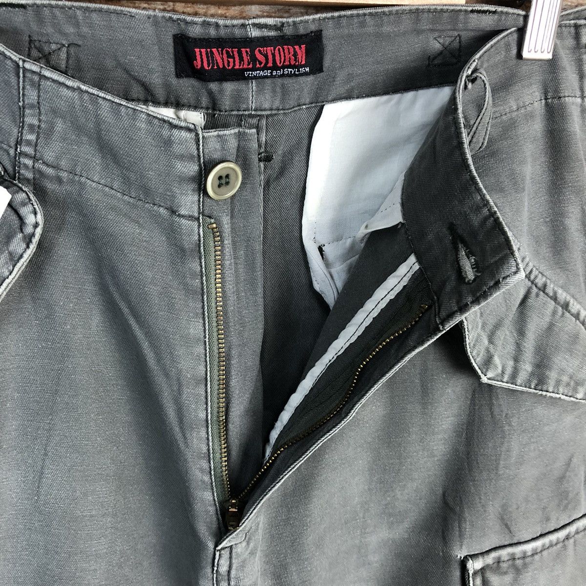 Japanese Brand DL Jungle Storm Green Cargo Multipocket Pants #C098 Size US 32 / EU 48 - 12 Thumbnail