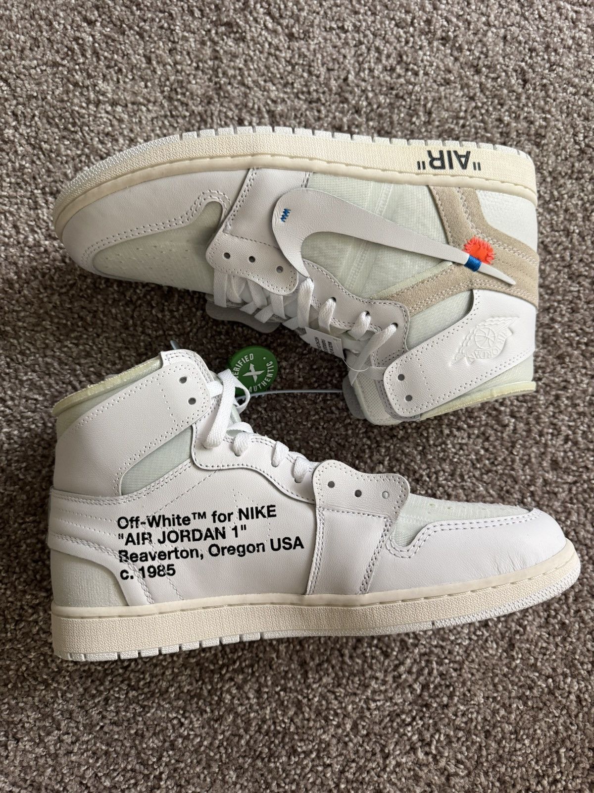 Jordan Brand × Off-White Off-White x Air Jordan 1 Euro **SOLD** Size US 11.5 / EU 44-45 - 8 Thumbnail