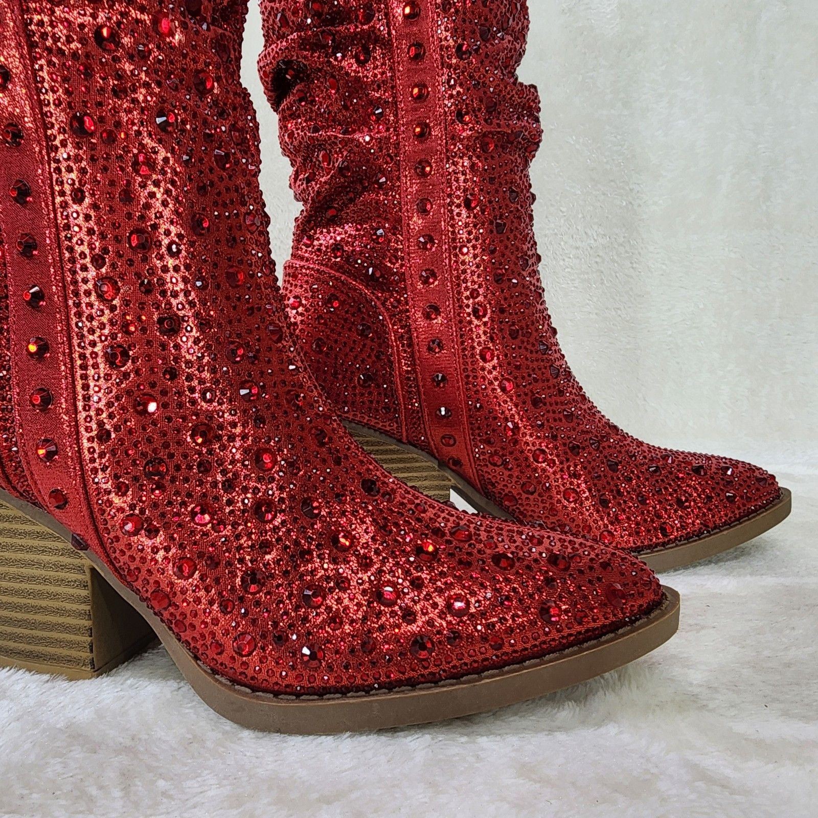 Other Angel Riders Country Glam Western Cowgirl Slouch Boots Metal Size US 6.5 / IT 36.5 - 9 Thumbnail