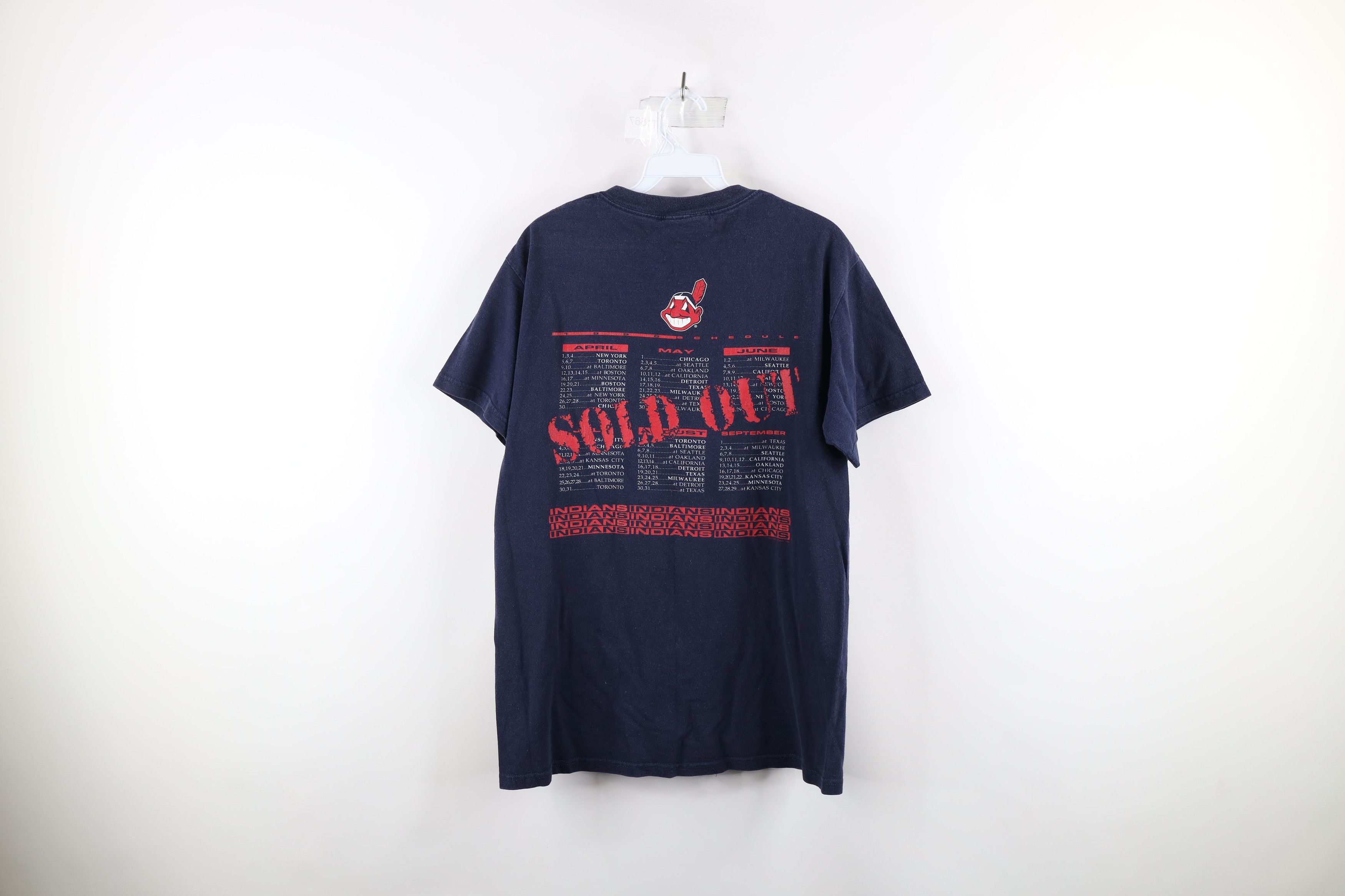 Vintage Vintage 90s Spell Out Chief Wahoo Cleveland Indians T-Shirt Size US S / EU 44-46 / 1 - 7 Thumbnail