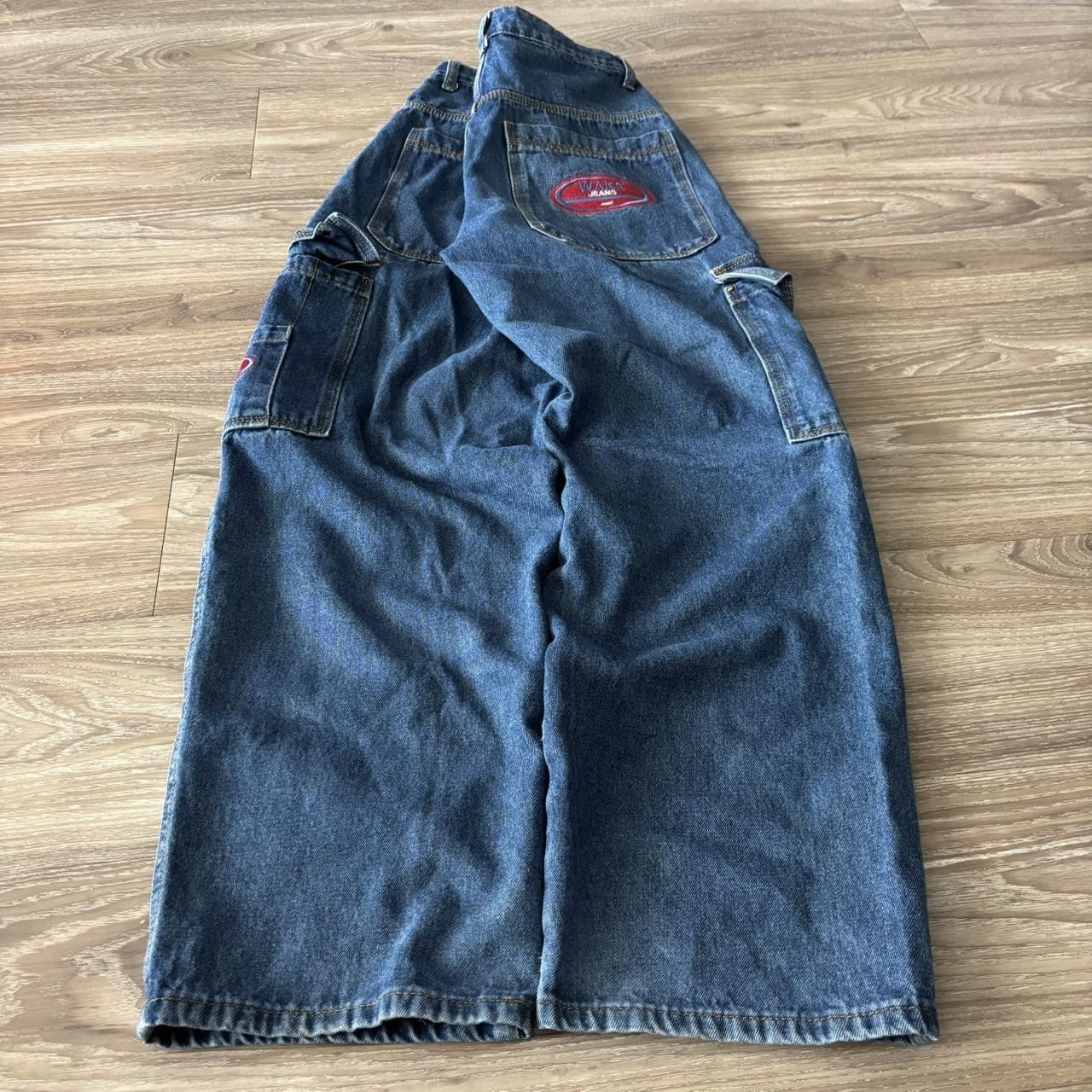 Japanese Brand Crazy Vintage Y2K/2000s Baggy Skater Style Streetwear Cargo Denim Jeans! 26x30 Size US 26 / EU 42 - 4 Thumbnail