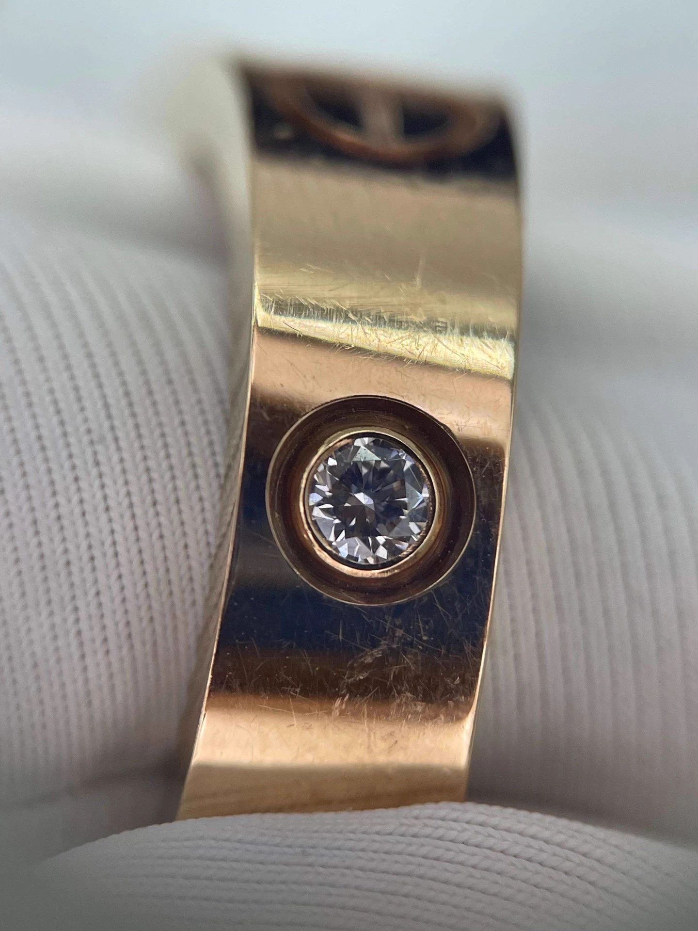 Cartier Cartier 19 Love Rose Gold 3 Diamond Ring Size 50 Size ONE SIZE - 7 Thumbnail