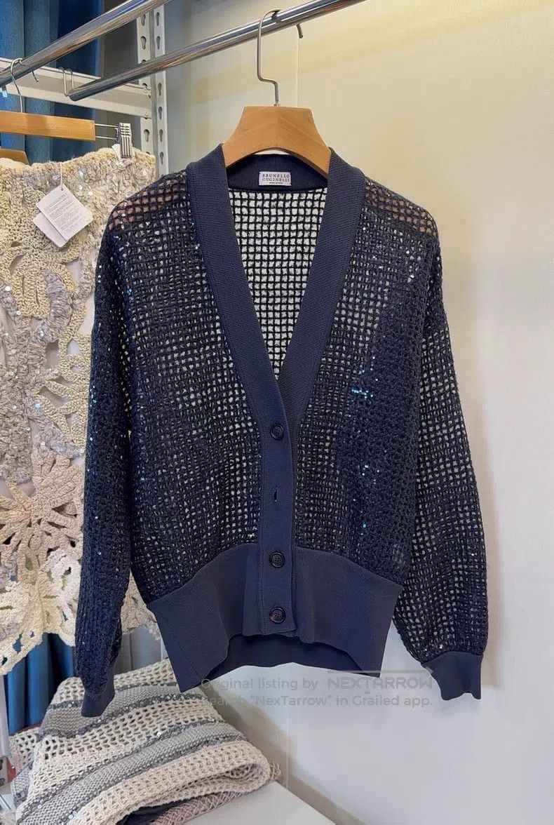 Brunello Cucinelli Brunello Cucinelli Sequined Cardigan Size XXS / US 00 / IT 34 - 2 Thumbnail