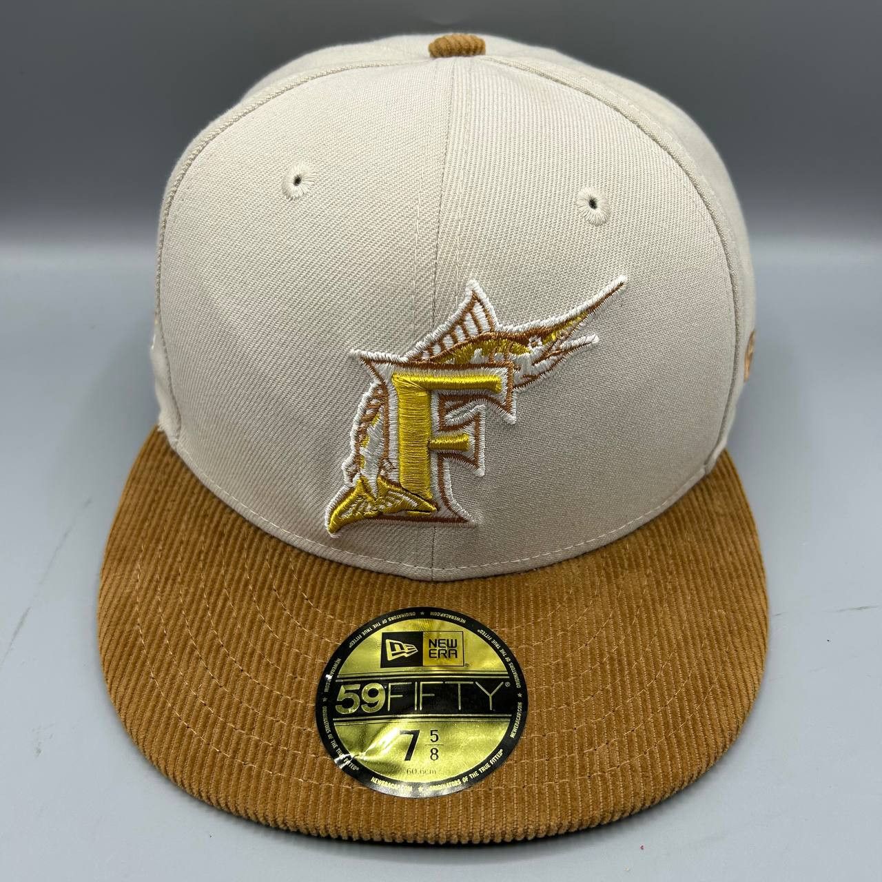 New Era Florida Marlins Hat Men 7 5/8 59Fifty MLB Fitted Cap New Size ONE SIZE - 1 Thumbnail