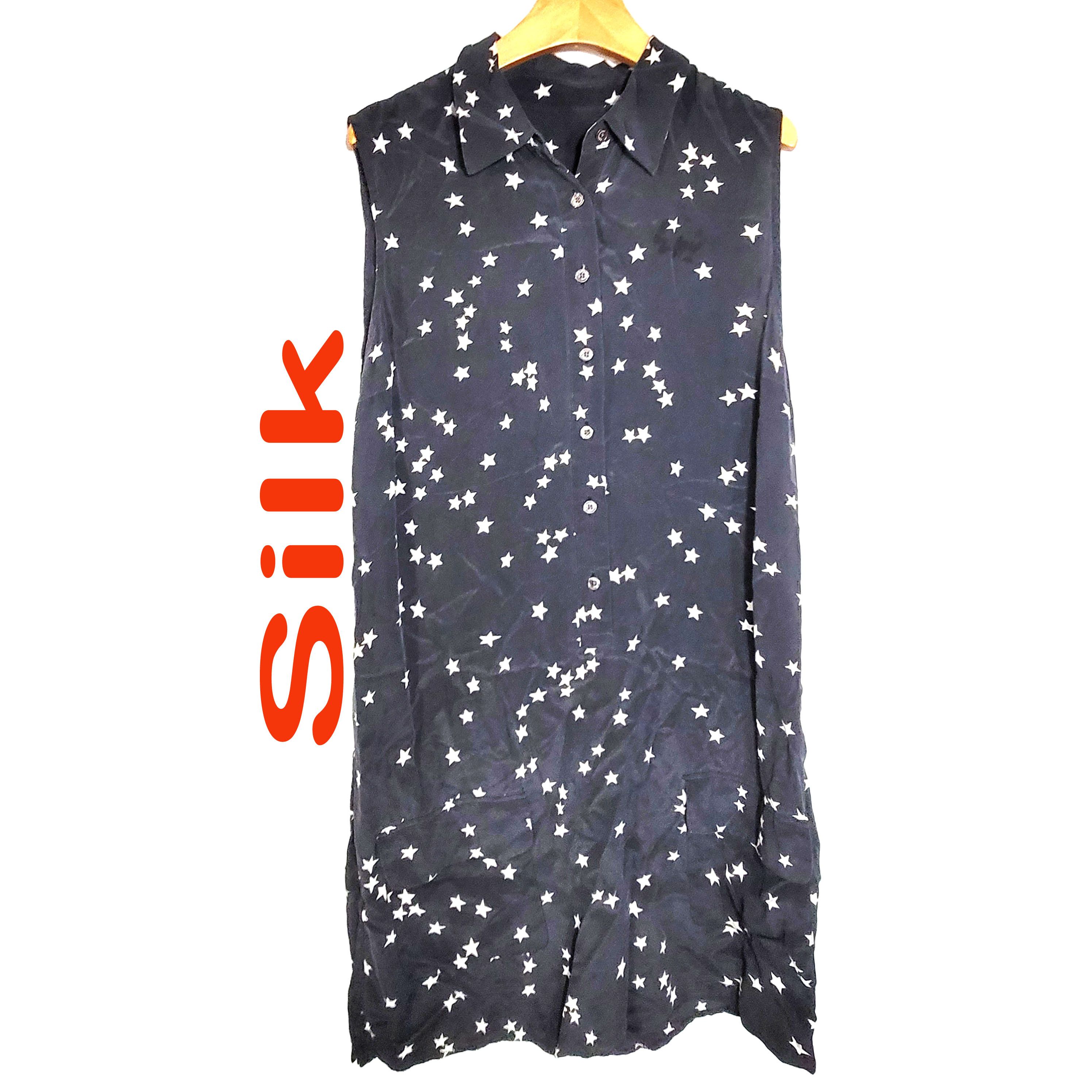Other Women's 100% Silk Size M Short Sleeve Dress SDK381 Size M / US 6-8 / IT 42-44 - 1 Thumbnail