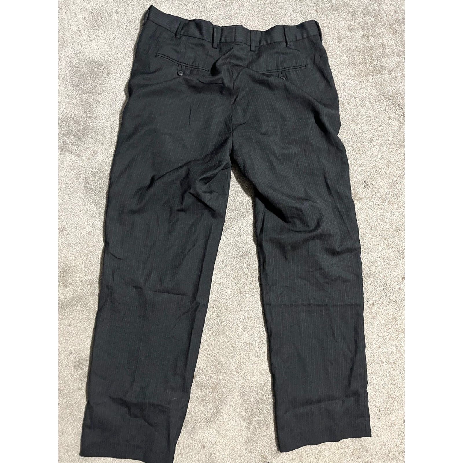 Perry Ellis Perry Ellis Men’s Pants Black Flat Front Modern Fit 36x32 Casual Workwear Size US 36 / EU 52 - 3 Thumbnail