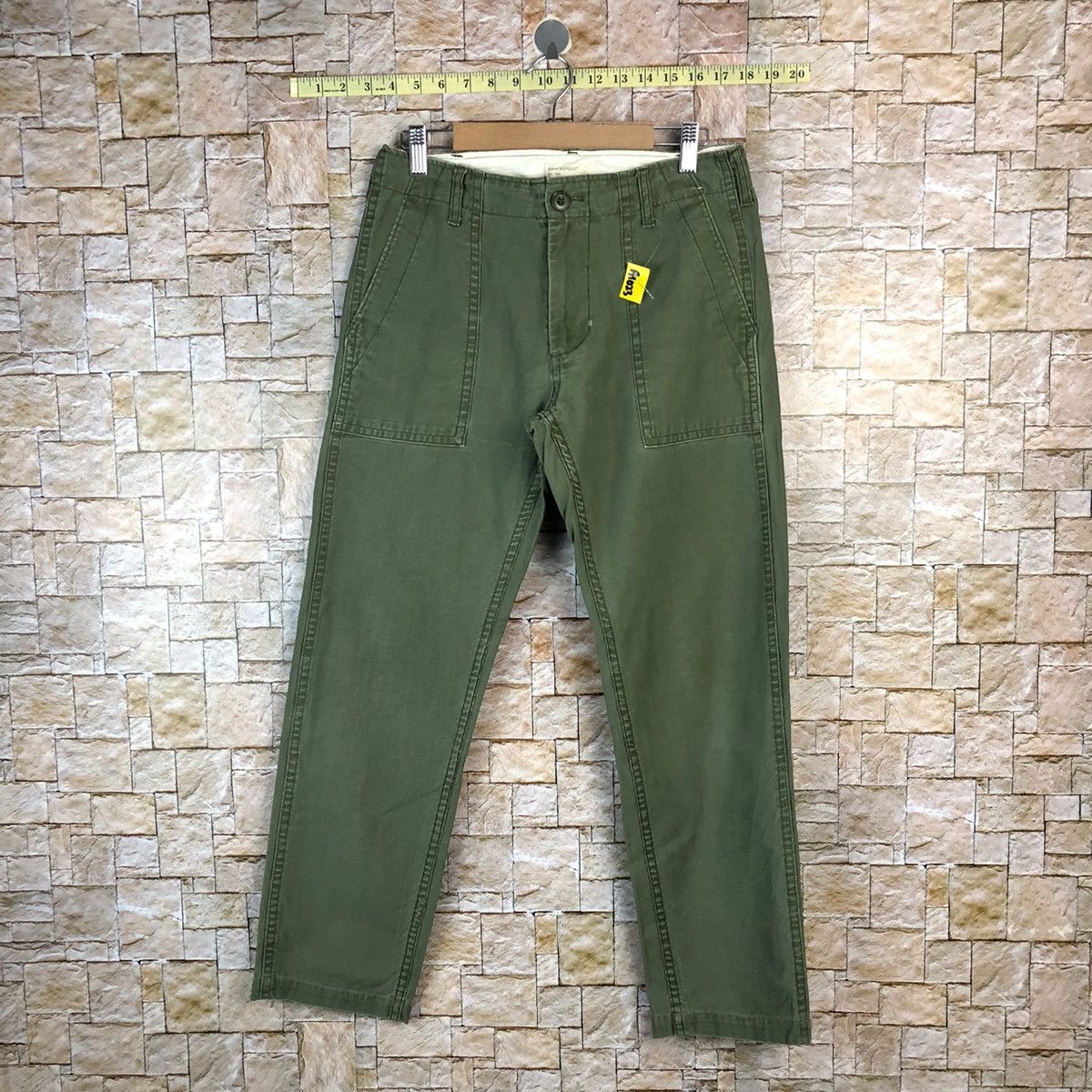 Japanese Brand Back Number Green cargo Pants #A1023 Size US 28 / EU 44 - 1 Thumbnail