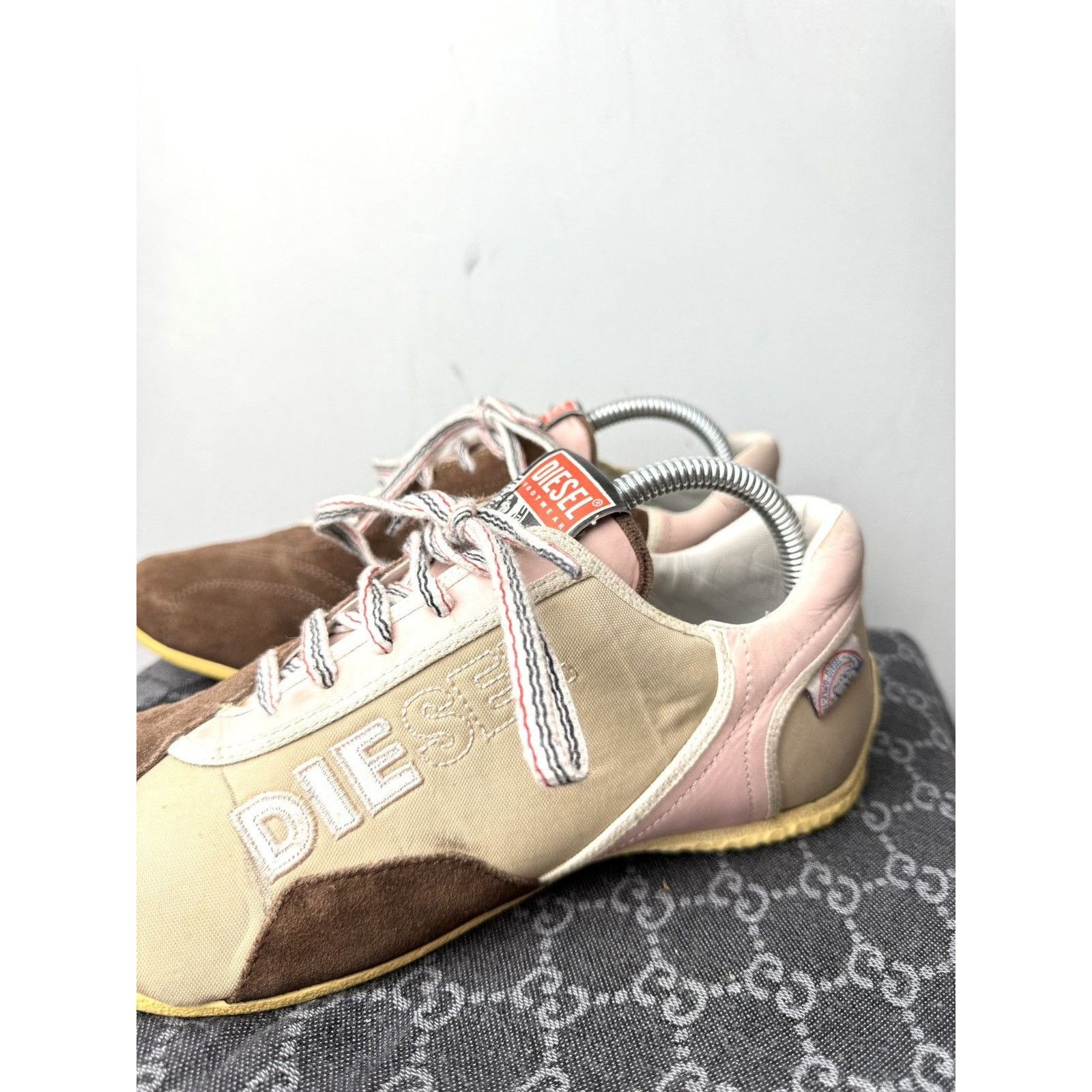 Diesel 💥Rare! Vintage Diesel Low Top Design Suede Sneakers Size US 8 / IT 38 - 3 Thumbnail