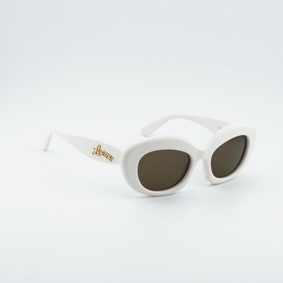 Loewe Loewe LW40153I 25E Sunglasses Ivory Cat Eye Frame, Brown Size ONE SIZE - 4 Thumbnail