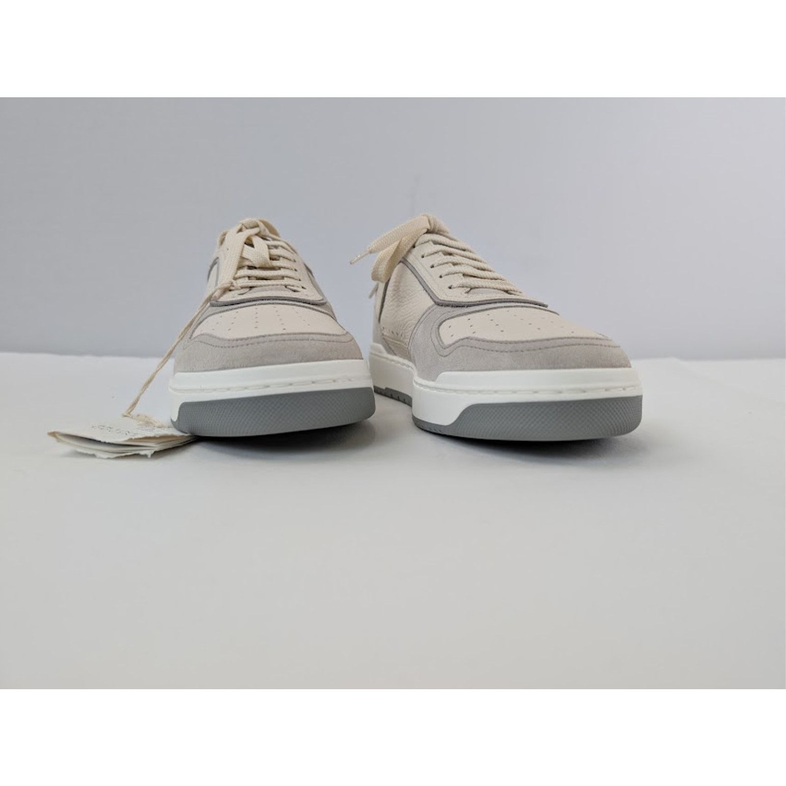Brunello Cucinelli o1rshd1 Leather Low-Top Sneakers in White / Grey / Cream Size US 8 / EU 41 - 5 Thumbnail
