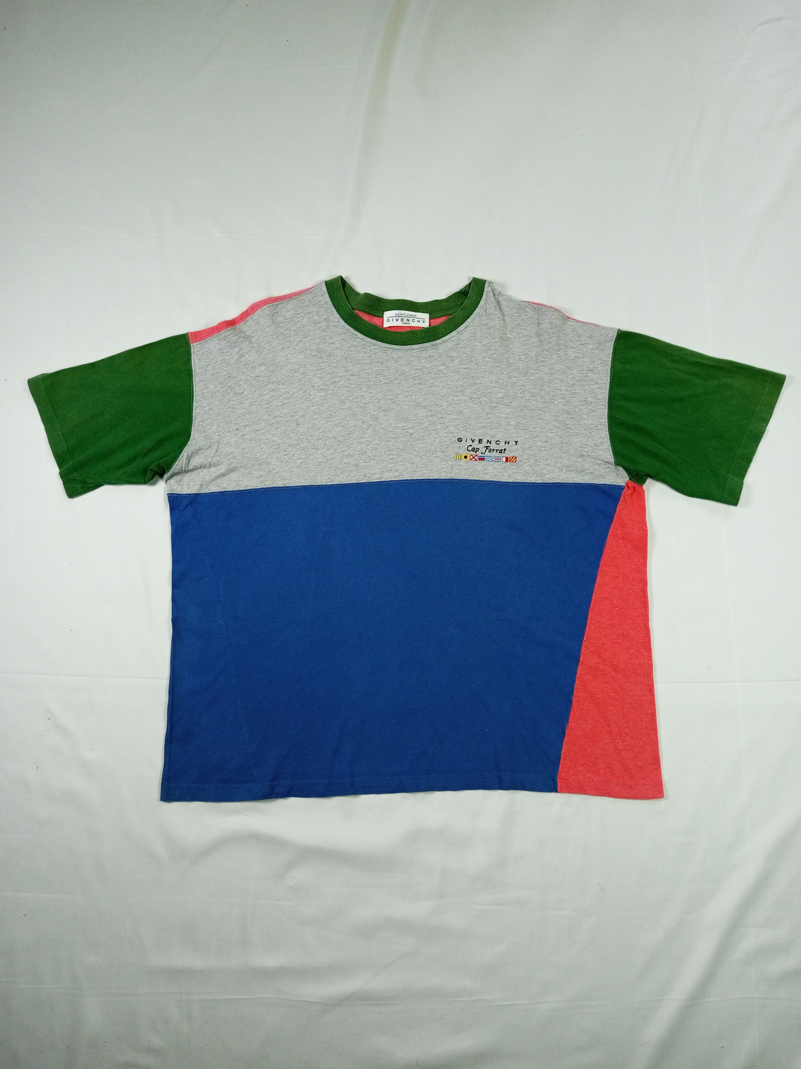 RARE Vtg Givenchy T Shirt Single Stitch Multicolor Oversized