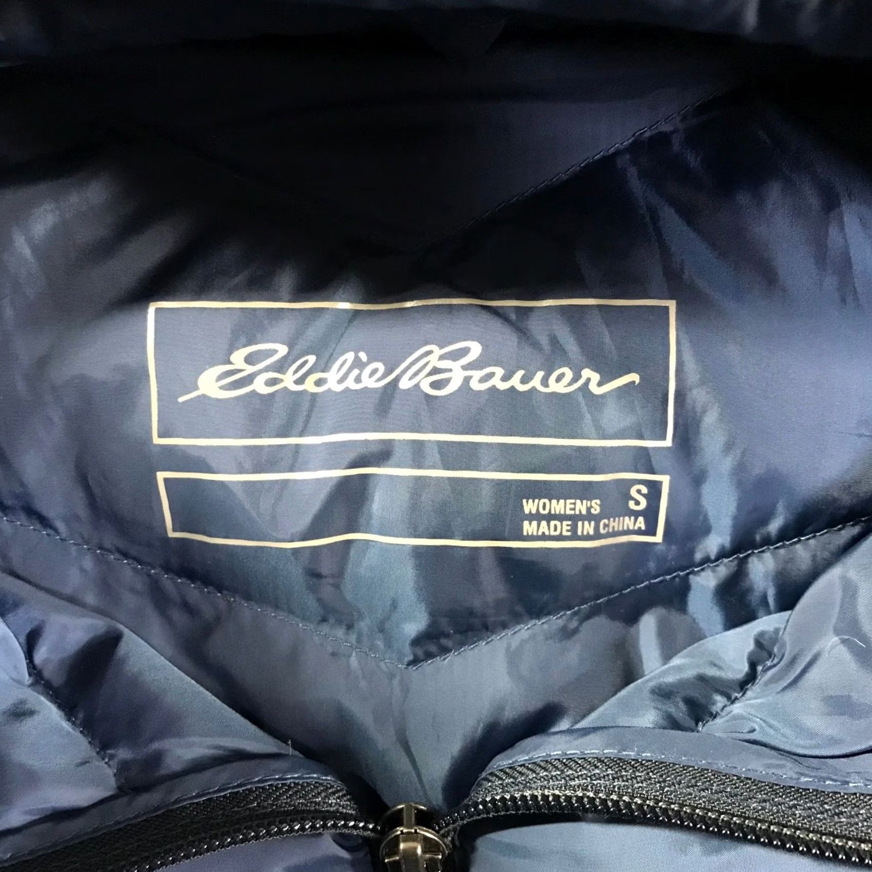 Eddie Bauer Eddie Bauer EB650 Down Puffer Jacket Blue Quilted Full Zip Womens Small Size S / US 4 / IT 40 - 7 Thumbnail